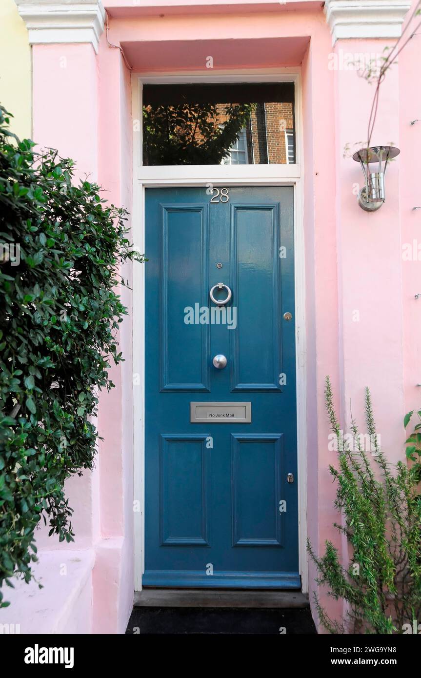 Détail, porte d'entrée, Portobello Road, Londres, Angleterre, grande-Bretagne Banque D'Images