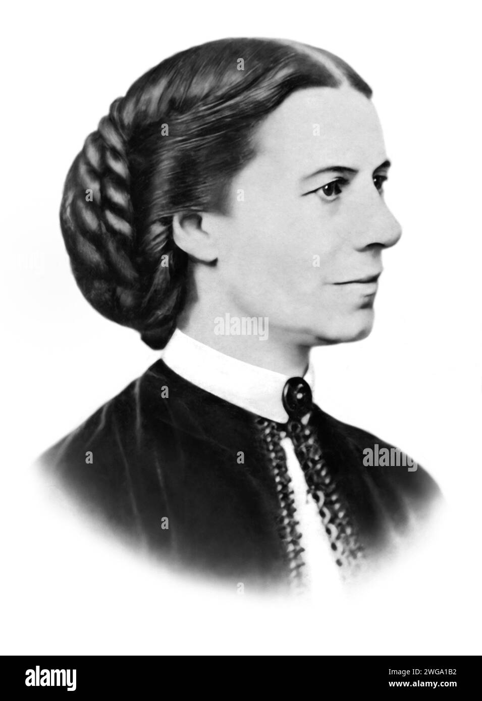 Clara (Clarissa Harlowe) Barton (1821-1912), infirmière autodidacte américaine qui a fondé la Croix-Rouge américaine. Banque D'Images