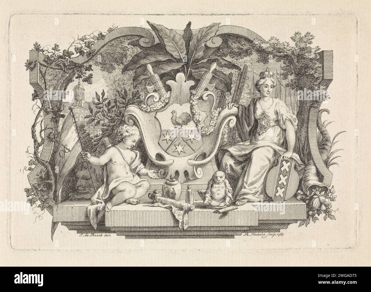 La famille calkoen flanquée Banque de photographies et d’images à haute ...