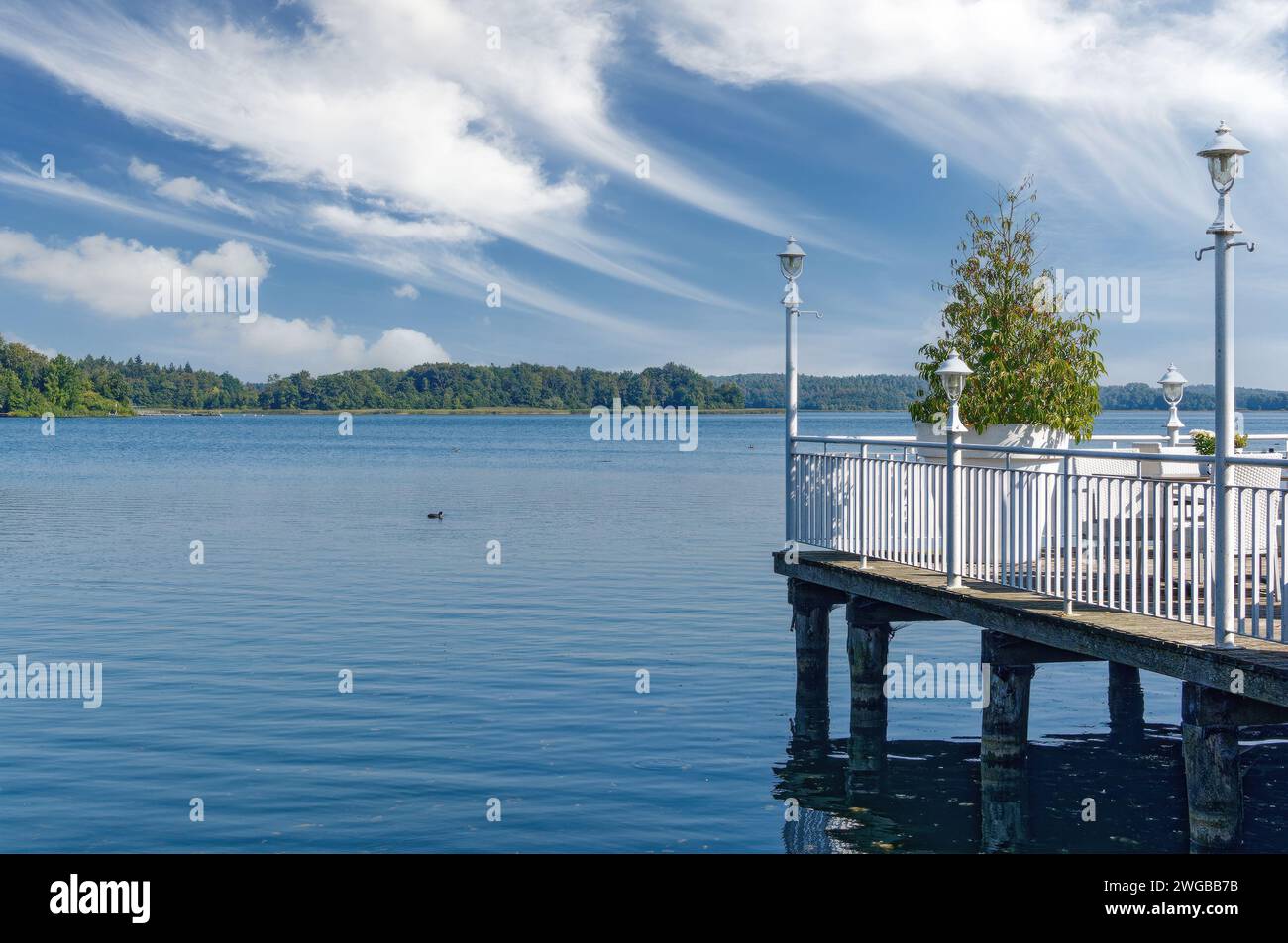 Lieu de repos idyllique à Cracovie am See, Mecklenburg Lake District, Allemagne Banque D'Images