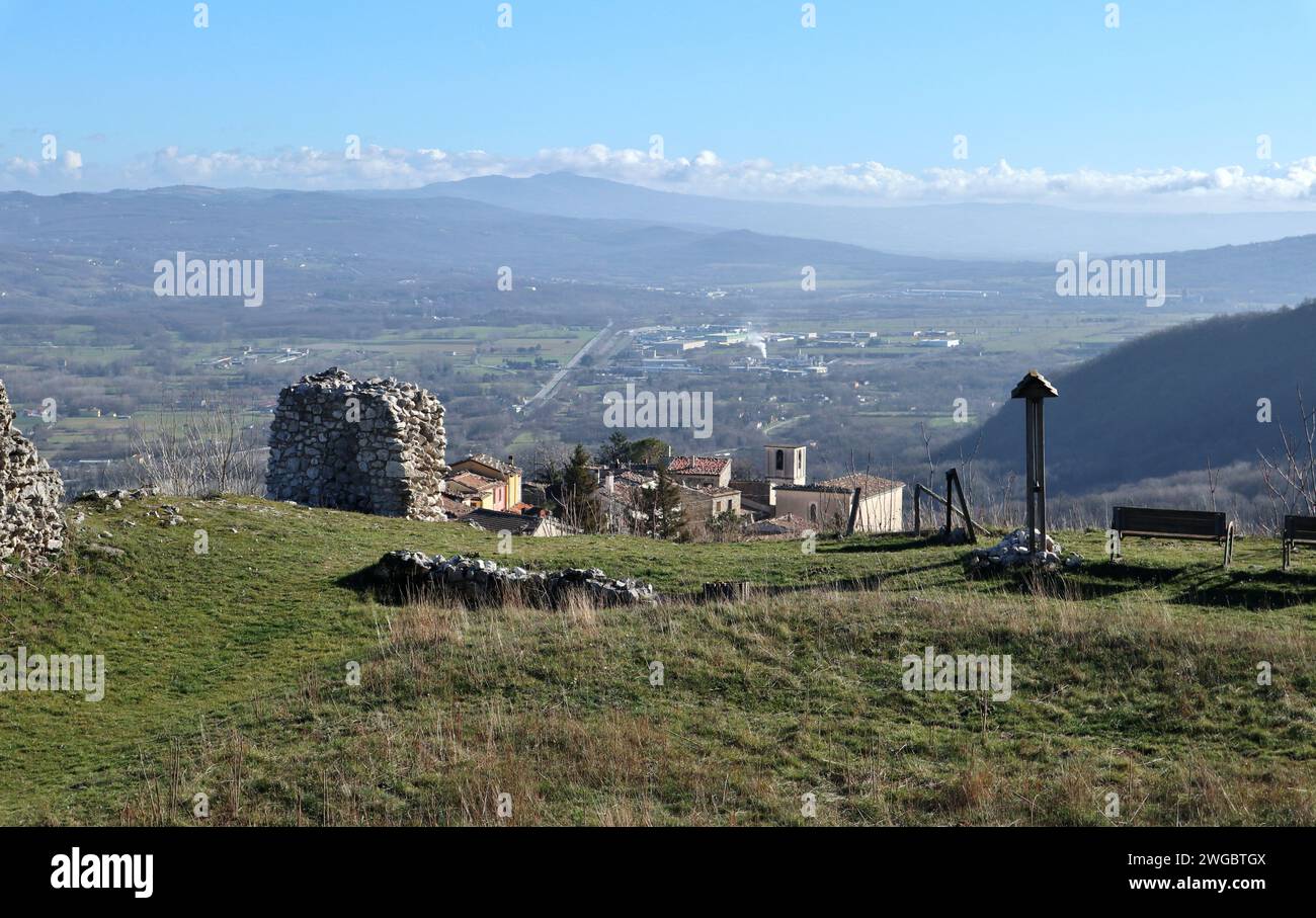 Civita Superiore - Panorama dal castello Banque D'Images