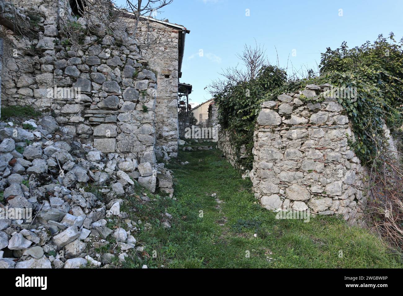 Civita Superiore - Ruderi nel quartiere della Giudecca Banque D'Images