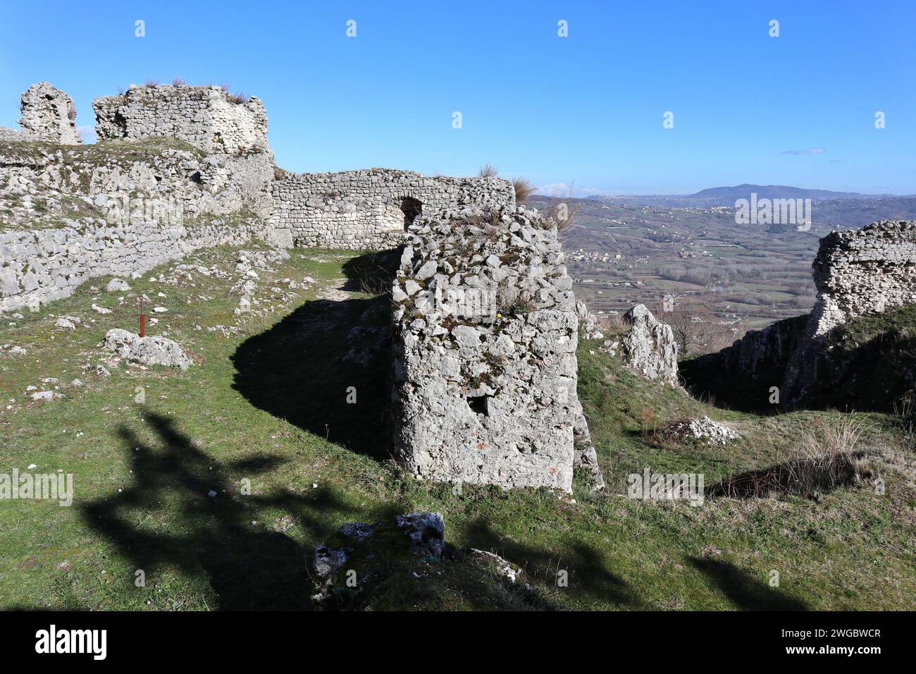 Civita Superiore - Scorcio dei ruderi del castello normanno Banque D'Images