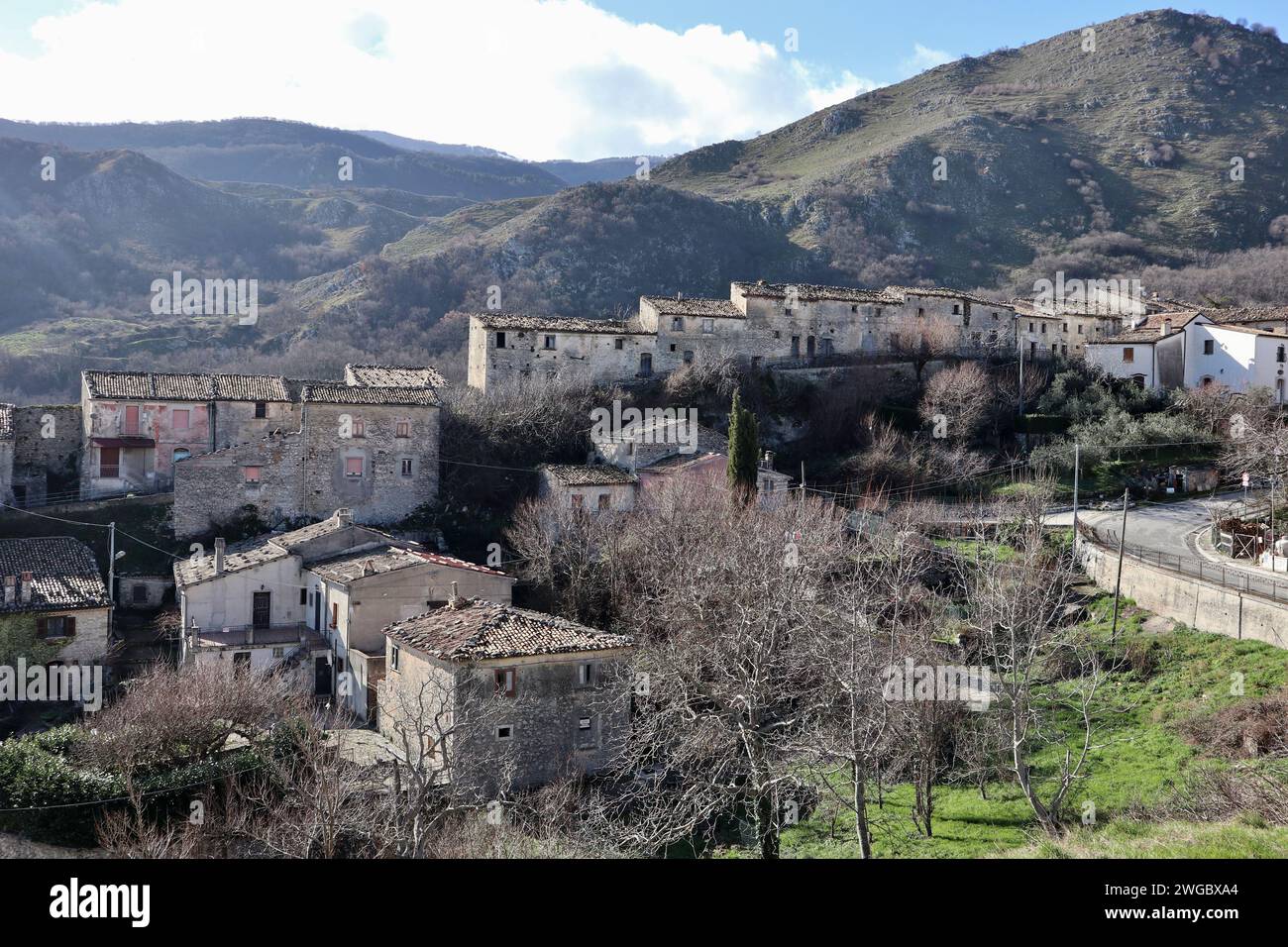 Civita Superiore - Scorcio del quartiere ebraico dalla Chiesa di San Giovanni Battista Banque D'Images