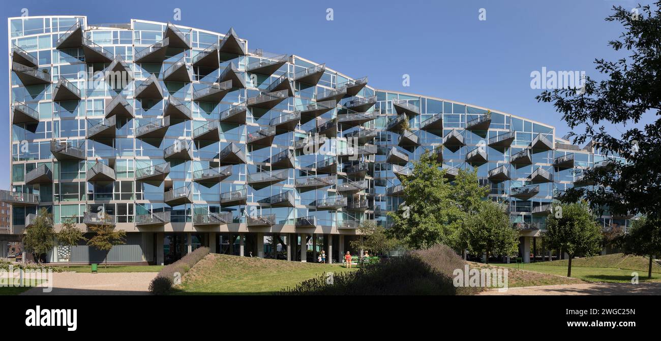 VM Houses ist ein Wohnprojekt bestehend aus zwei angrenzenden WohnhŠusern in Orestadt (¯restad), Kopenhagen, DŠnemark. DAS von JDS Architects und der Banque D'Images