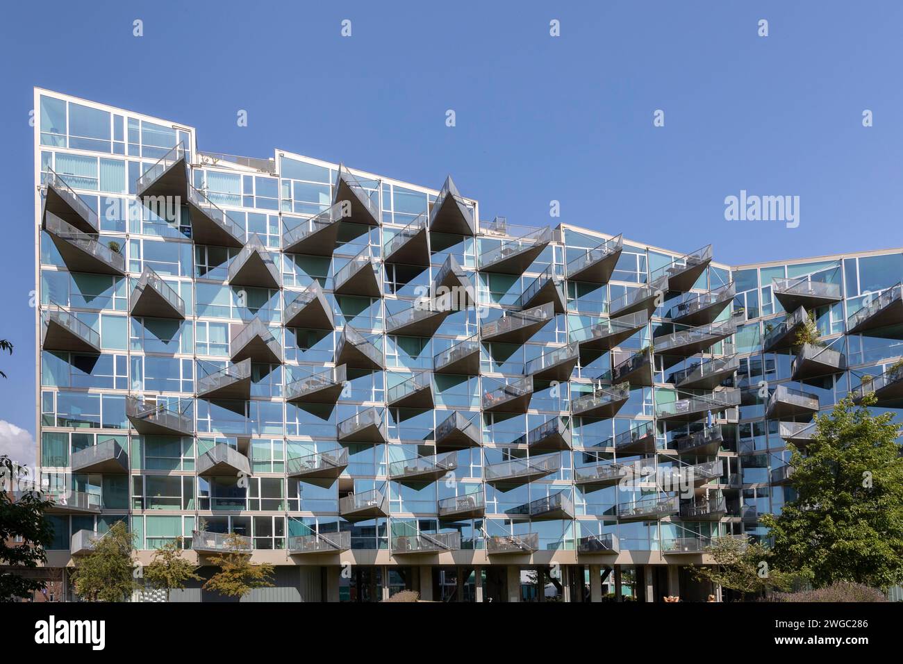 VM Houses ist ein Wohnprojekt bestehend aus zwei angrenzenden WohnhŠusern in Orestadt (¯restad), Kopenhagen, DŠnemark. DAS von JDS Architects und der Banque D'Images