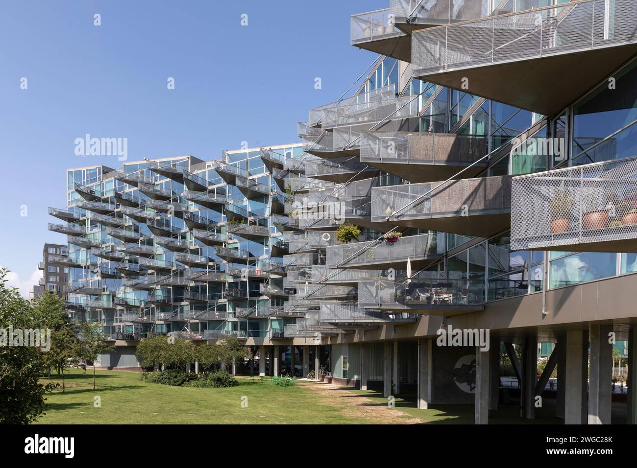 VM Houses ist ein Wohnprojekt bestehend aus zwei angrenzenden WohnhŠusern in Orestadt (¯restad), Kopenhagen, DŠnemark. DAS von JDS Architects und der Banque D'Images