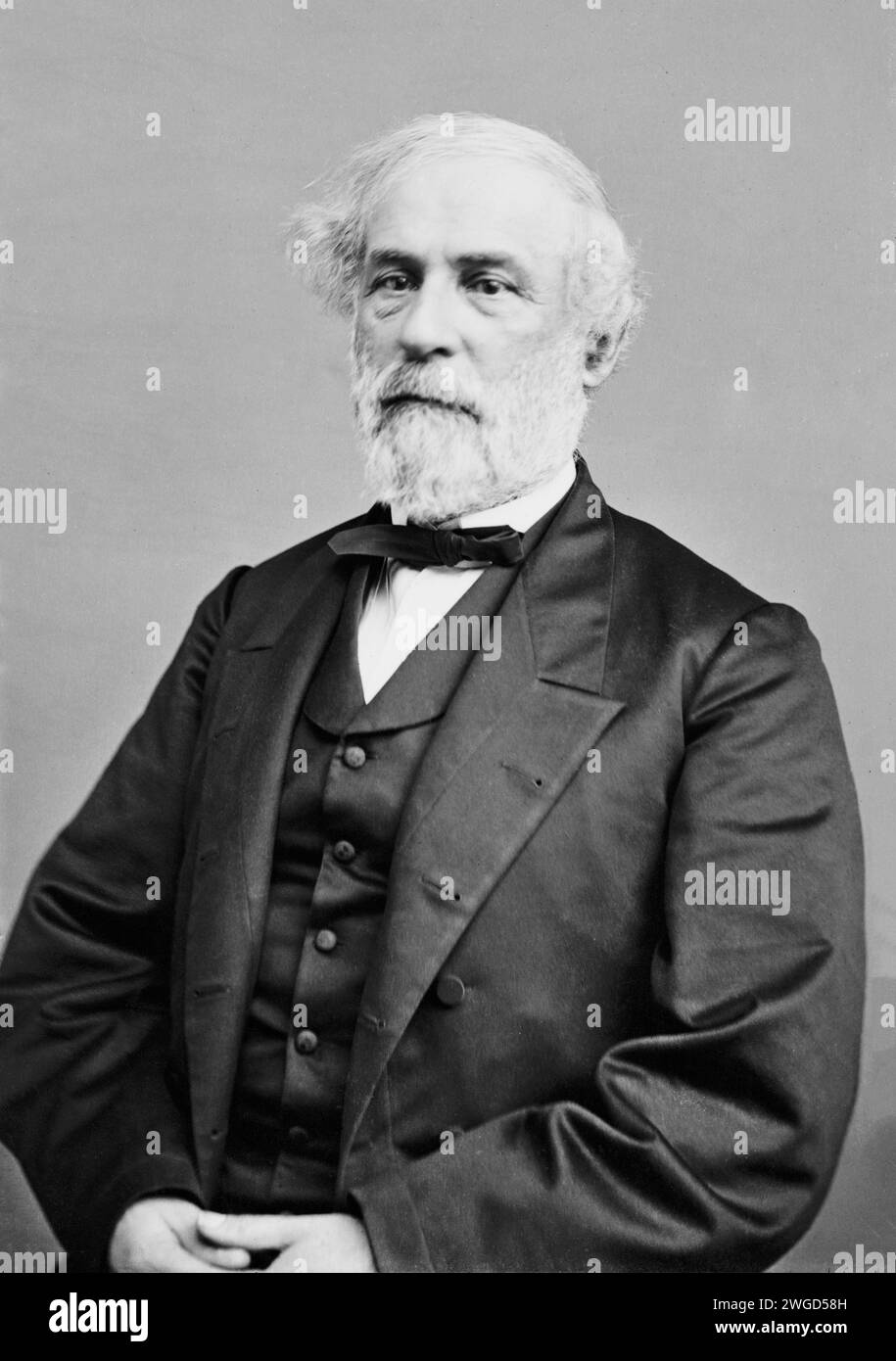 Portrait du général Robert E. Lee, officier de l'armée confédérée. Entre 1860 et 1870. Banque D'Images