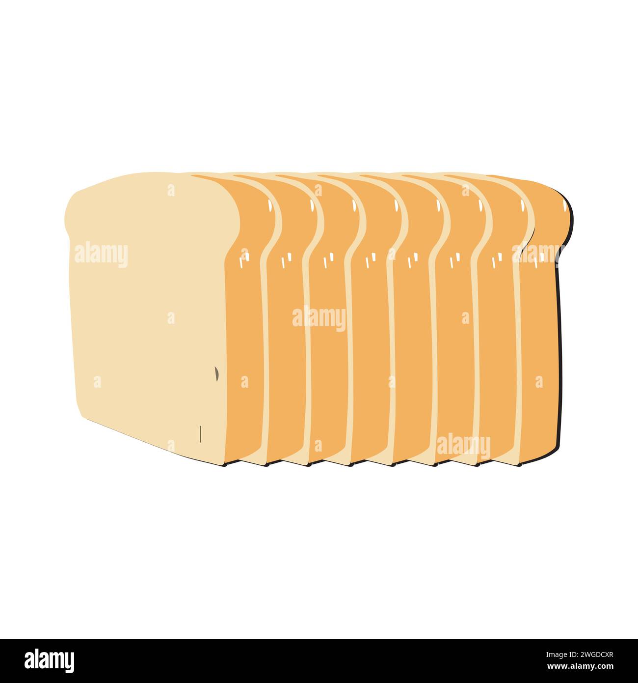 Sandwich avec œuf au plat et pain grillé, collection de sandwichs au blé illustration vectorielle, avec beurre, œufs au plat, fromage, pain grillé concept petit déjeuner. Illustration de Vecteur