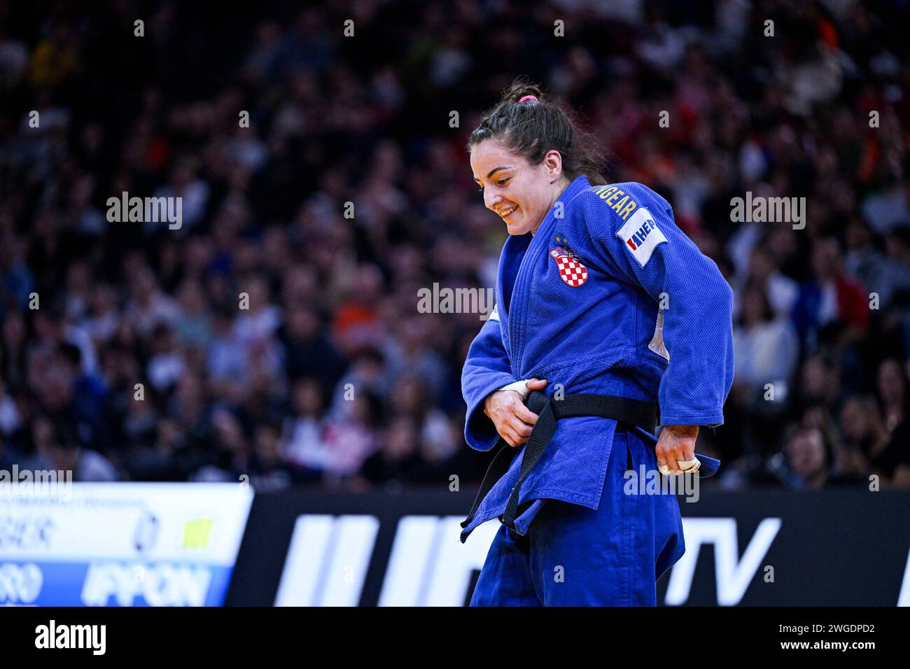 Barbara Matic lors du Grand Chelem de Paris 2024 IJF World Judo Tour à l'Accor Arena de Paris, France, le 3 février 2024. Photo de Victor Joly/ABACAPRESS.COM Banque D'Images