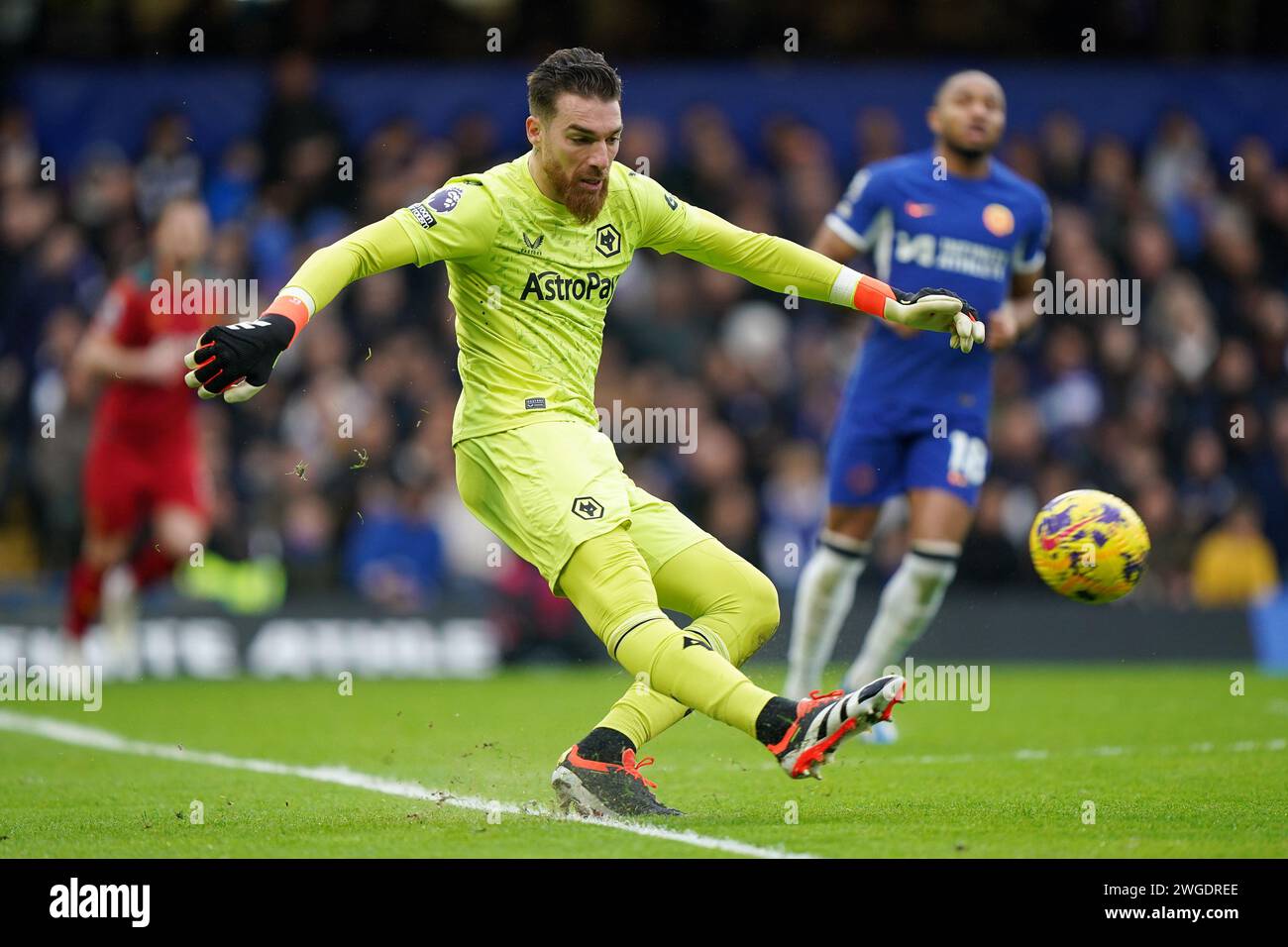 Jose sa, gardien des Wolverhampton Wanderers, lors du match de Premier League à Stamford Bridge, Londres. Date de la photo : dimanche 4 février 2024. Banque D'Images