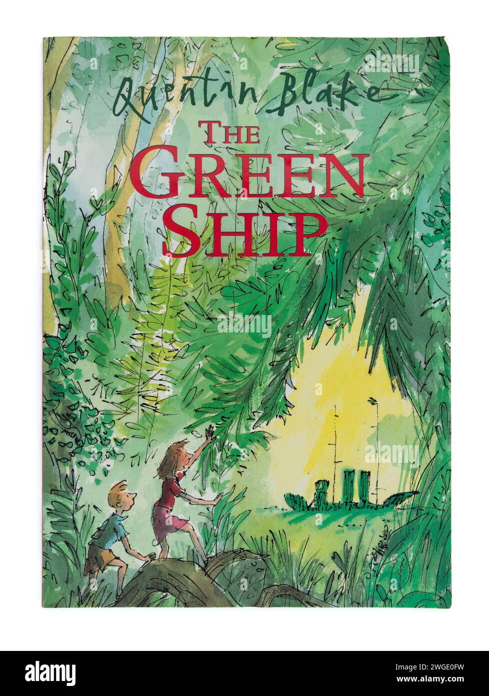 Le navire vert de Quentin Blake Banque D'Images
