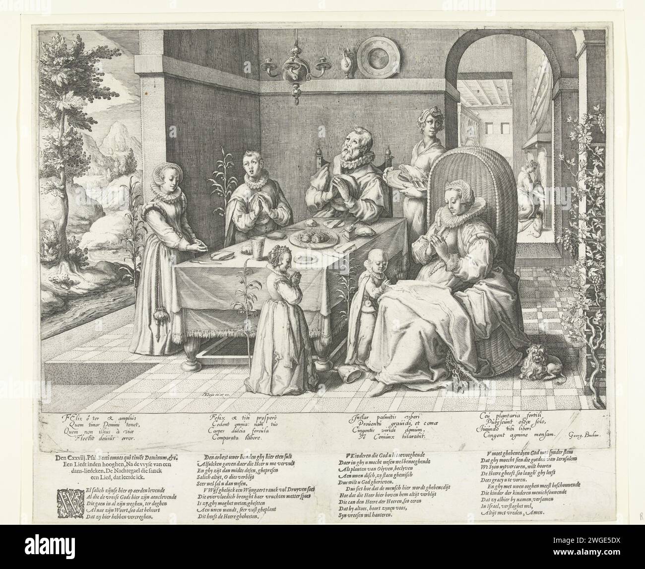 La prière pour les repas, 1593 1597 imprimer lors d