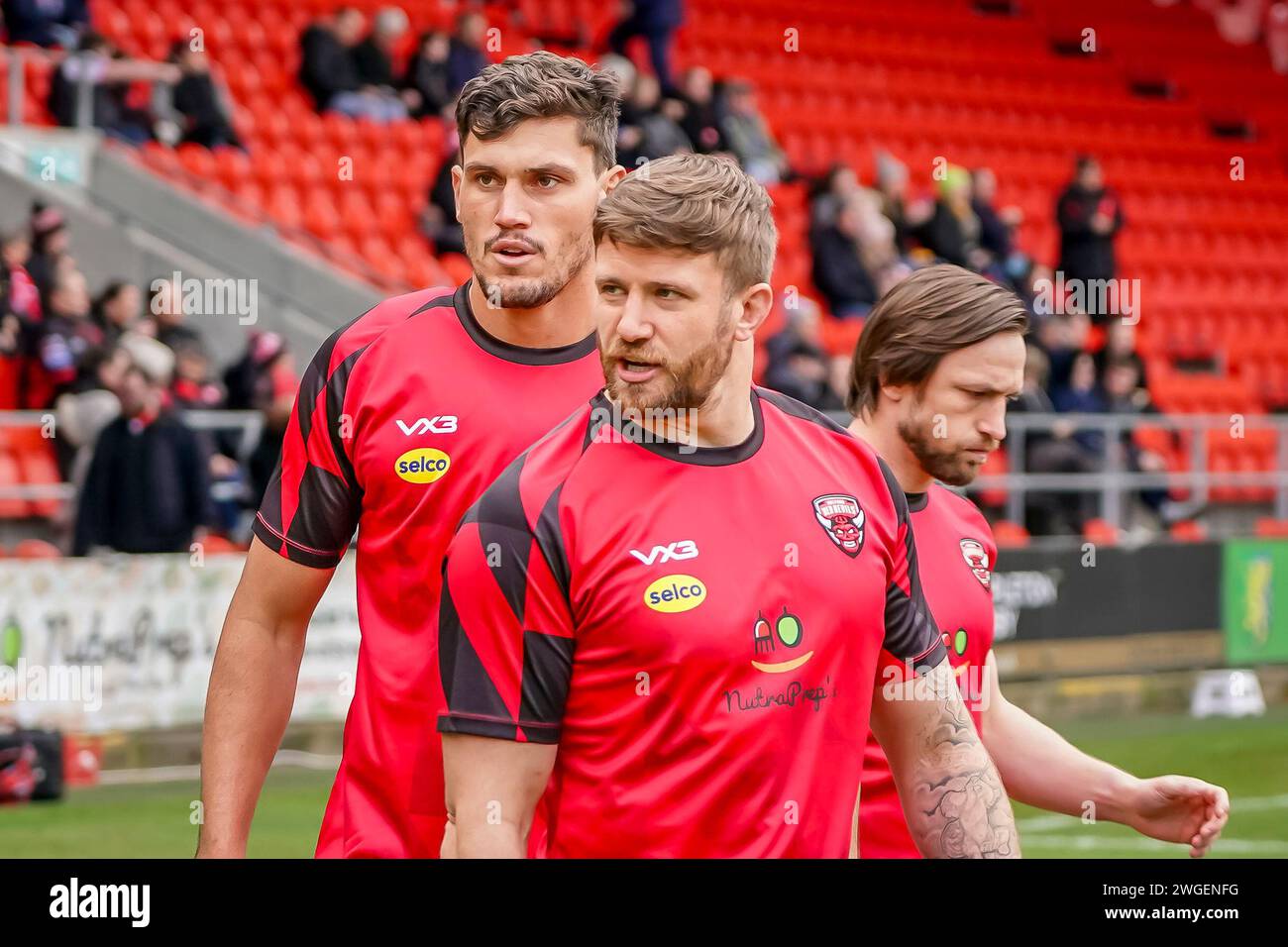 St Helens, Royaume-Uni, 4 février 2024. Ben Hellwell dans la Betfred Super League amical St Helens vs Salford Red Devils au Totally Wicked Stadium, St Helens, Royaume-Uni, 4 février 2024 crédit : James Giblin/Alamy Live News Banque D'Images