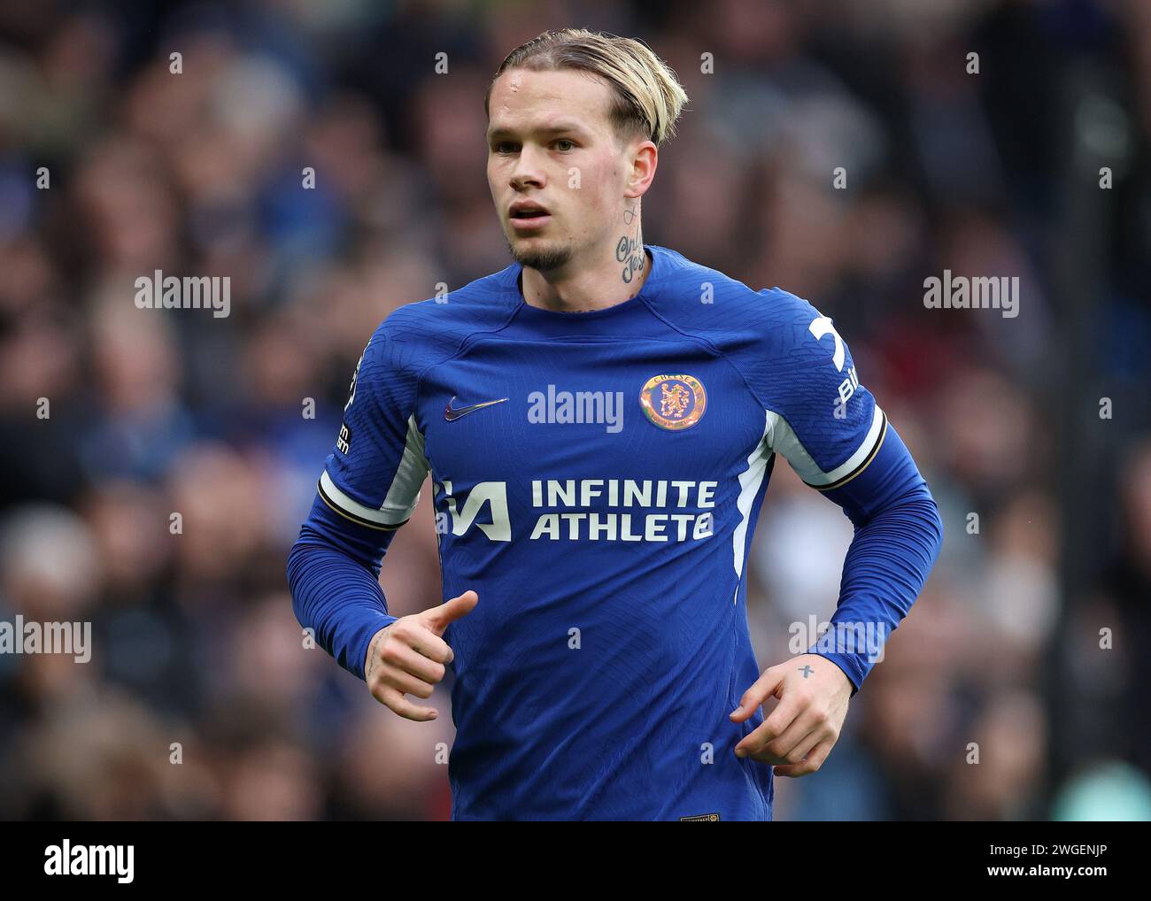 Londres, Royaume-Uni. 4 février 2024. Mykhaylo Mudryk de Chelsea lors du match de Premier League à Stamford Bridge, Londres. Le crédit photo devrait se lire : Paul Terry/Sportimage crédit : Sportimage Ltd/Alamy Live News Banque D'Images