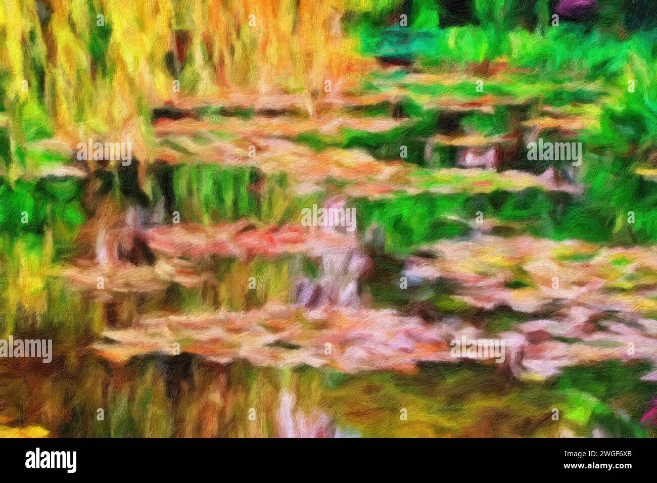 Jardin d'eau de Claude Monet, Giverny, France. Banque D'Images