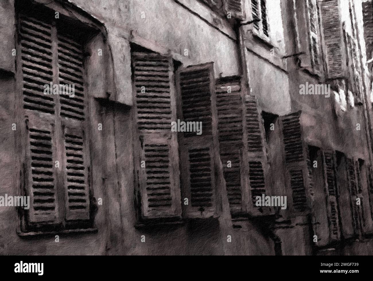 Volets roulants, Nice, France. Banque D'Images