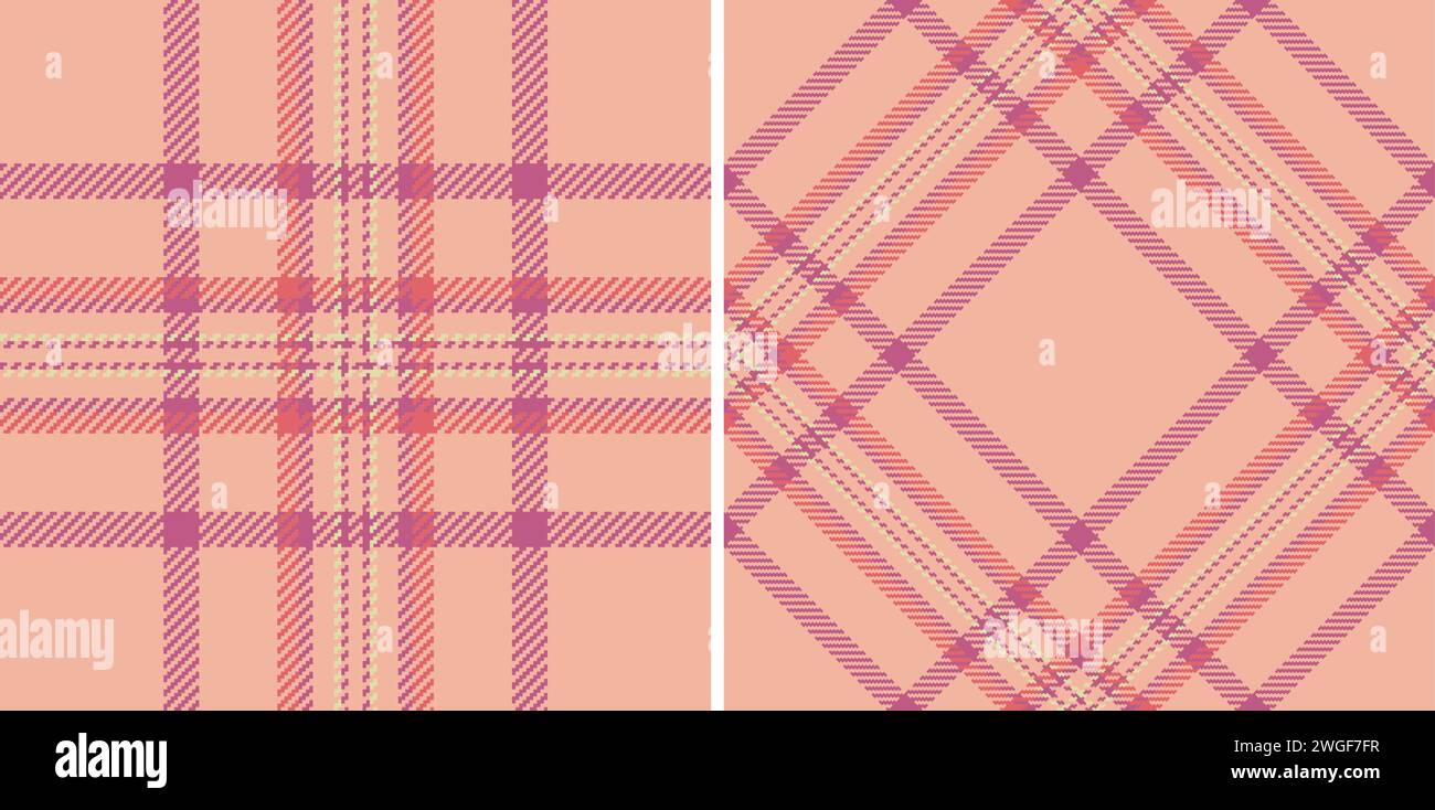 Tissu tartan textile de fond de motif vectoriel avec un plaid à carreaux sans couture de texture. Ensemble dans les couleurs de noël. Motifs de grille large à la mode moderne. Illustration de Vecteur