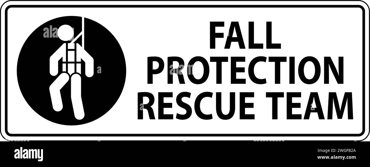 Décalcomanies de casque, équipe de secours de protection contre les chutes en danger Illustration de Vecteur