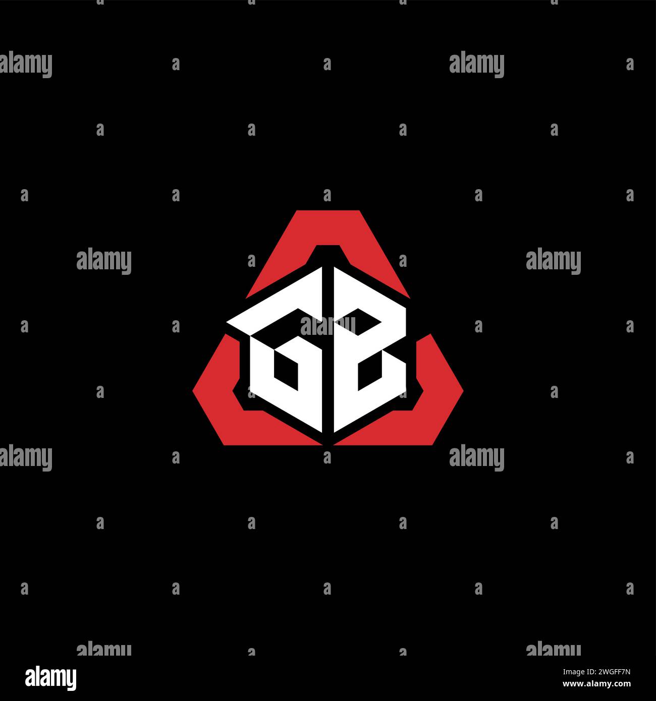 GB logo initial concept moderne et futuriste pour logo esport ou gaming Illustration de Vecteur