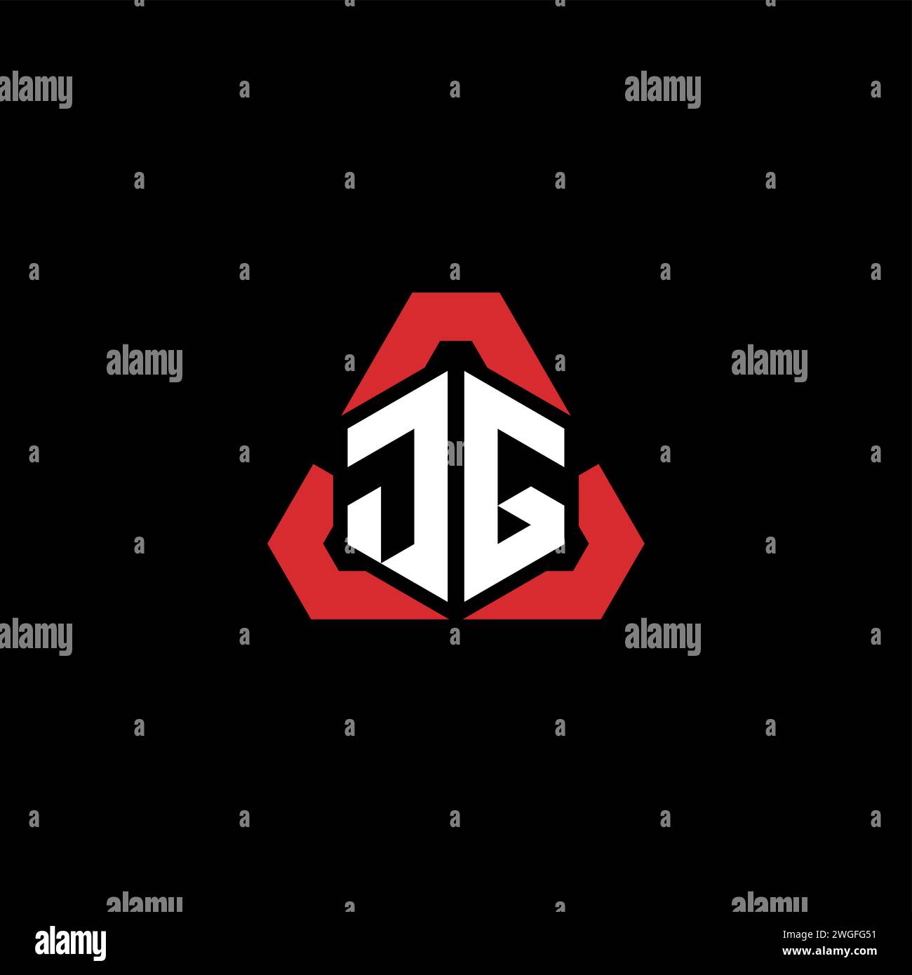 JG initial logo concept moderne et futuriste pour logo esport ou gaming Illustration de Vecteur