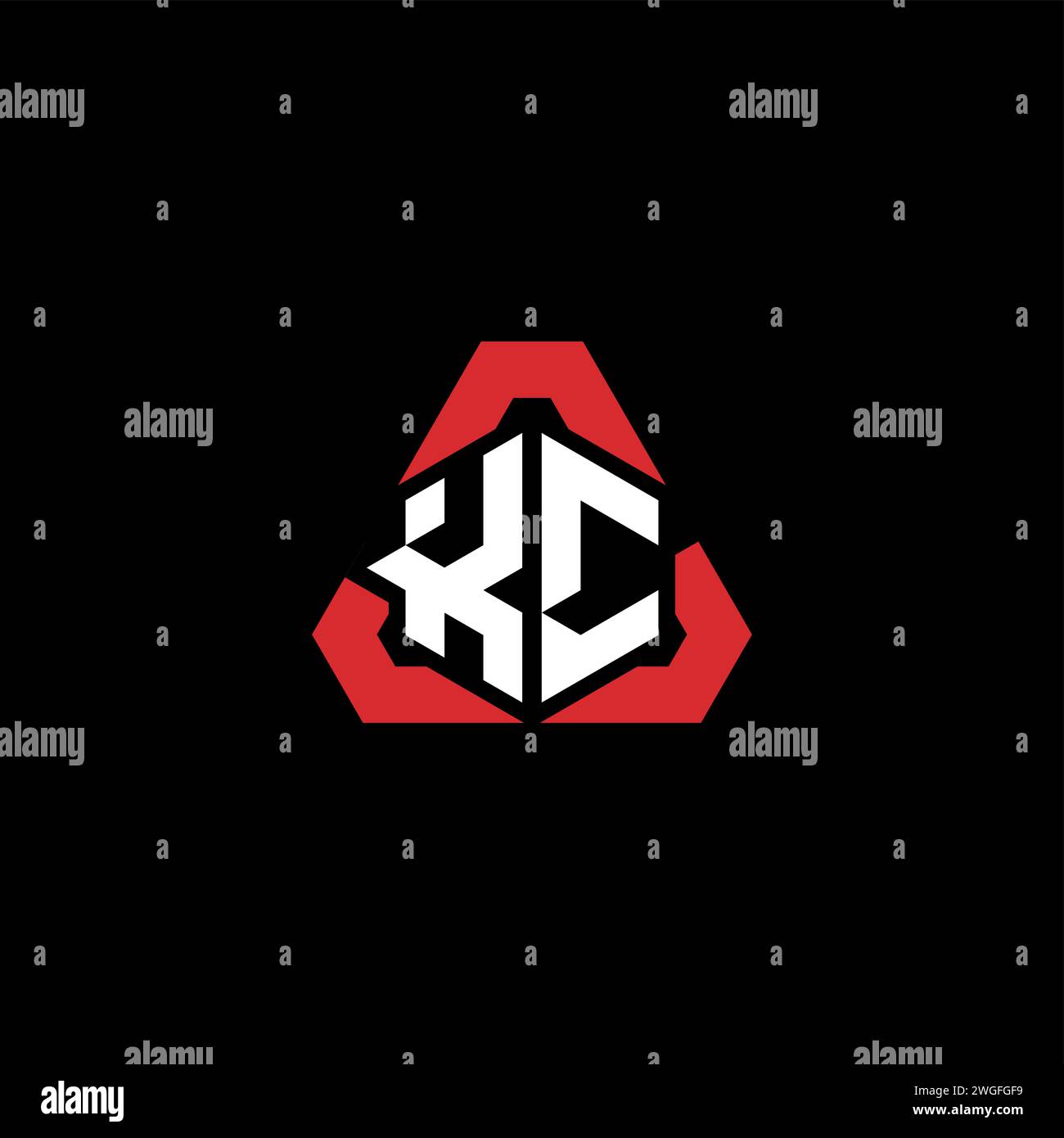 KC initial logo concept moderne et futuriste pour logo esport ou gaming Illustration de Vecteur