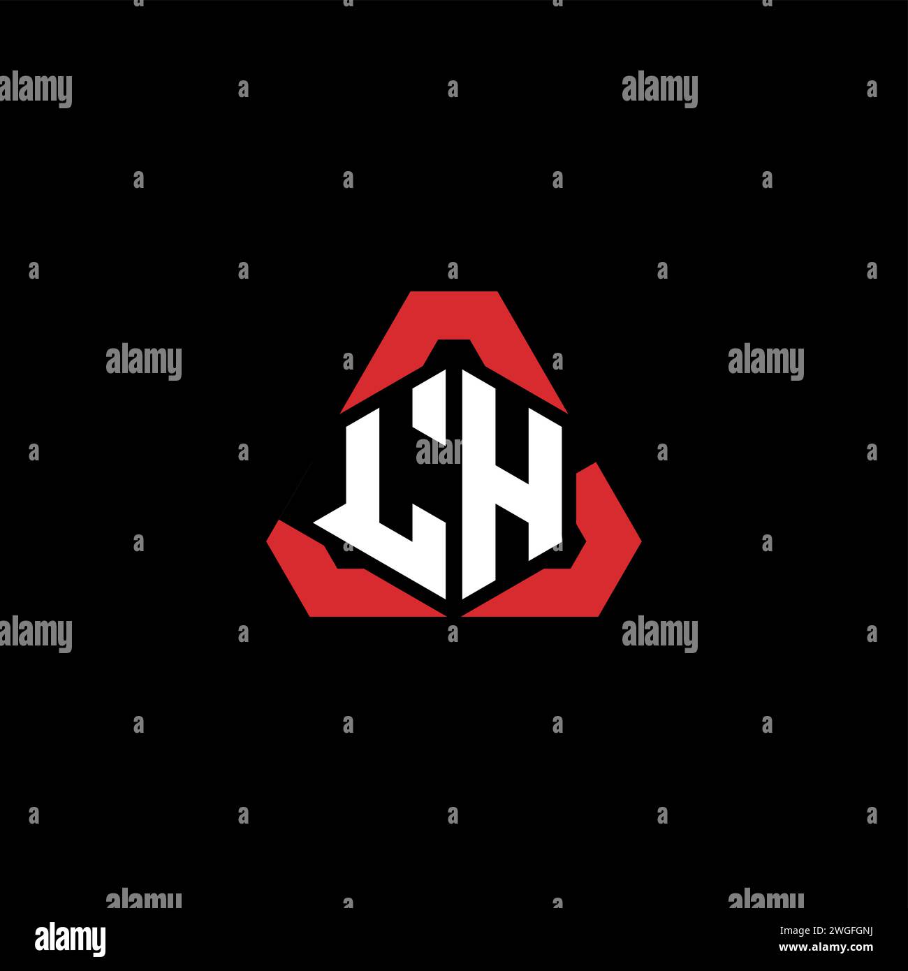 LH initial logo concept moderne et futuriste pour logo esport ou gaming Illustration de Vecteur
