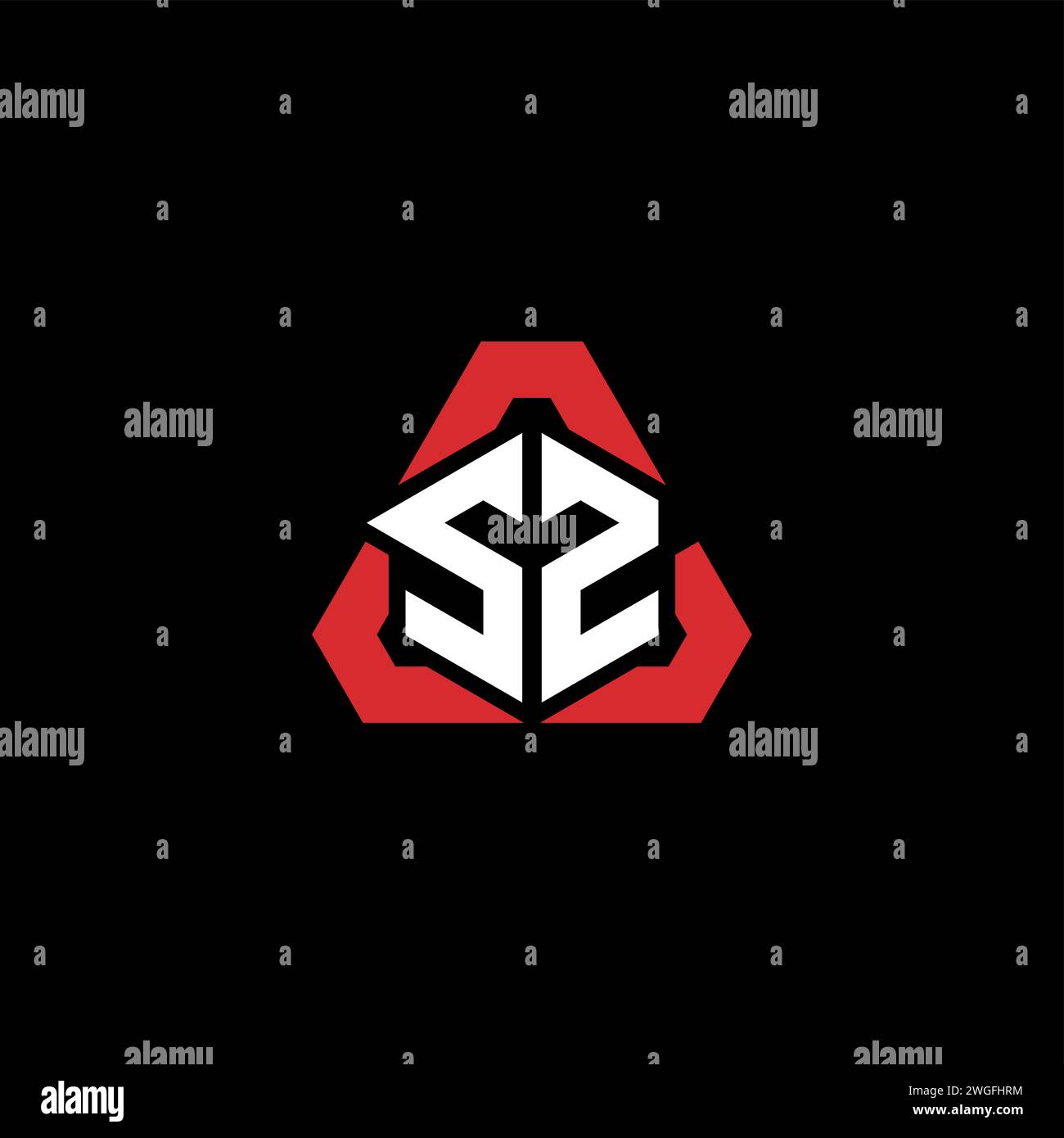 Logo SZ initial concept moderne et futuriste pour logo esport ou gaming Illustration de Vecteur
