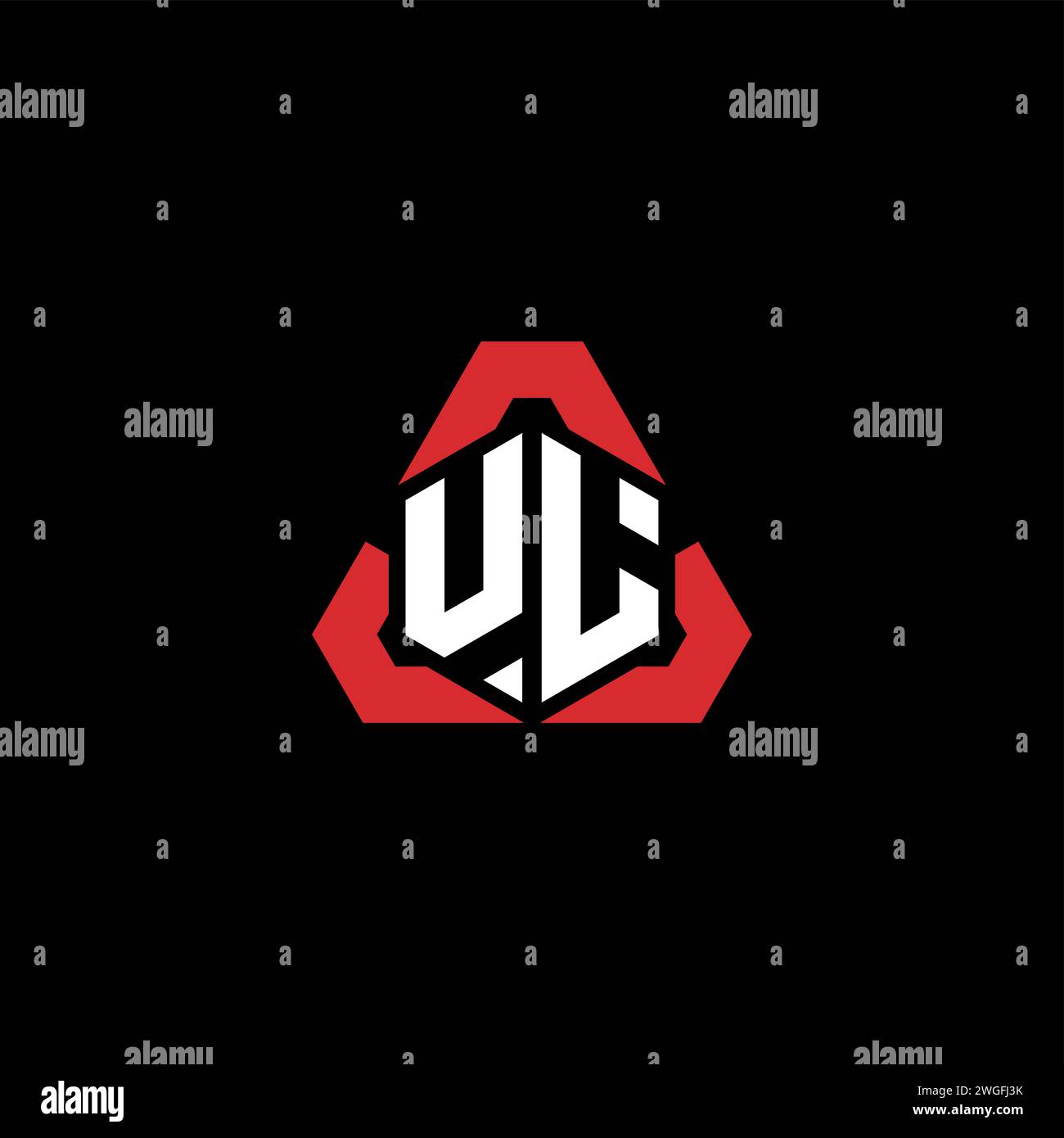 Logo initial UL concept moderne et futuriste pour esport ou logo de jeu Illustration de Vecteur