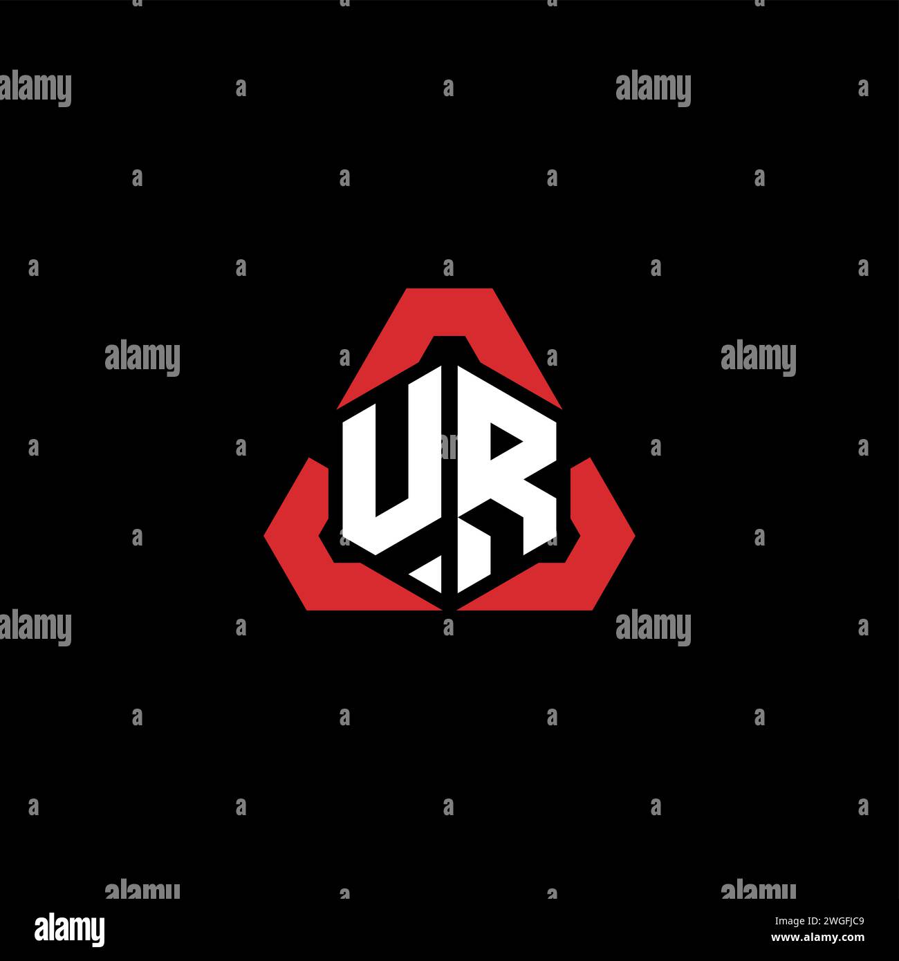 Ur logo initial concept moderne et futuriste pour logo esport ou gaming Illustration de Vecteur