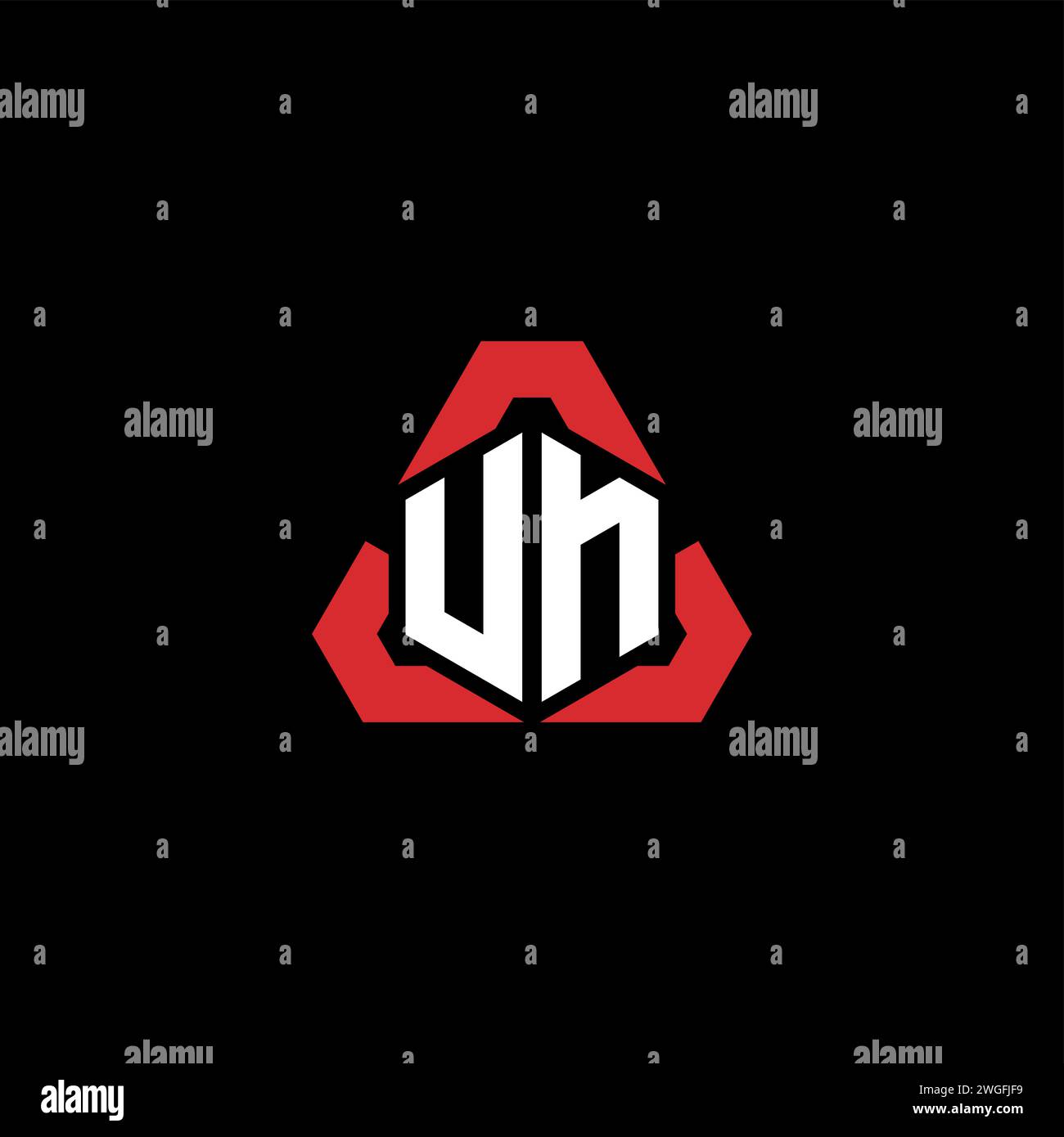 Logo initial VN concept moderne et futuriste pour logo esport ou gaming Illustration de Vecteur