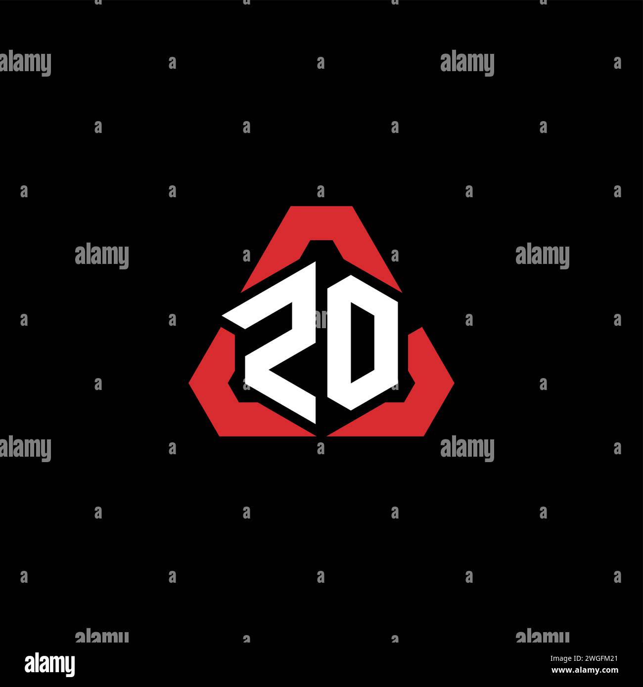 ZO initial logo concept moderne et futuriste pour logo esport ou gaming Illustration de Vecteur