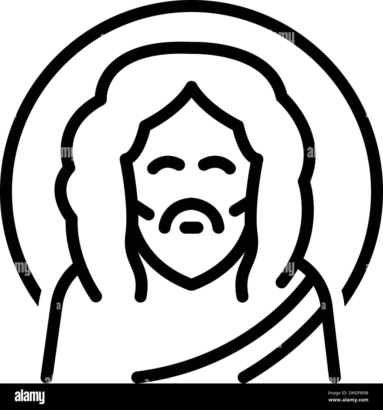 Icône pour baptiste, john Illustration de Vecteur