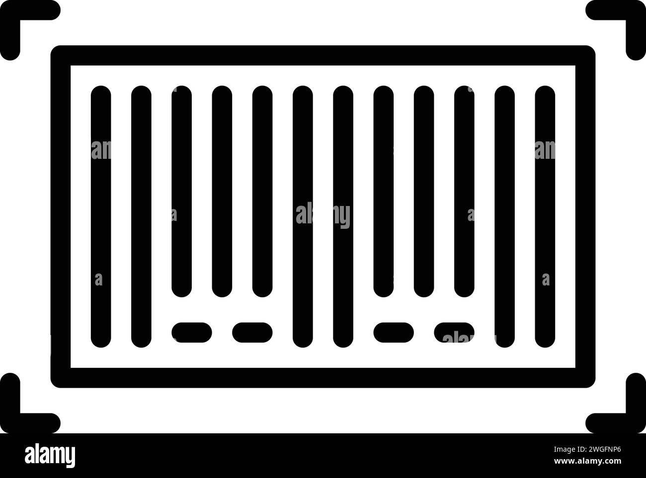 Icône pour upc, code à barres Illustration de Vecteur