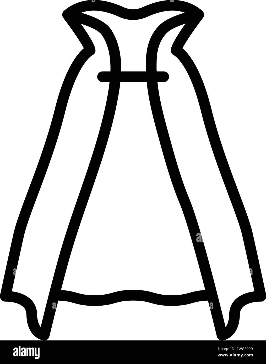 Icône pour cape, super héros Illustration de Vecteur