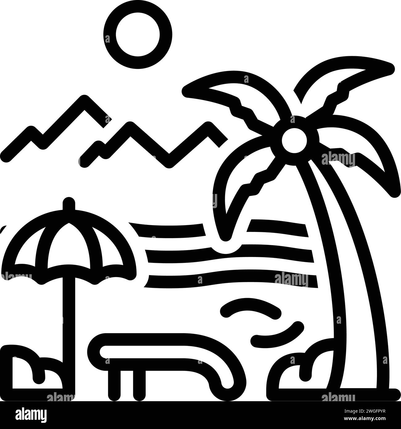 Icône pour les vacances, les vacances Illustration de Vecteur