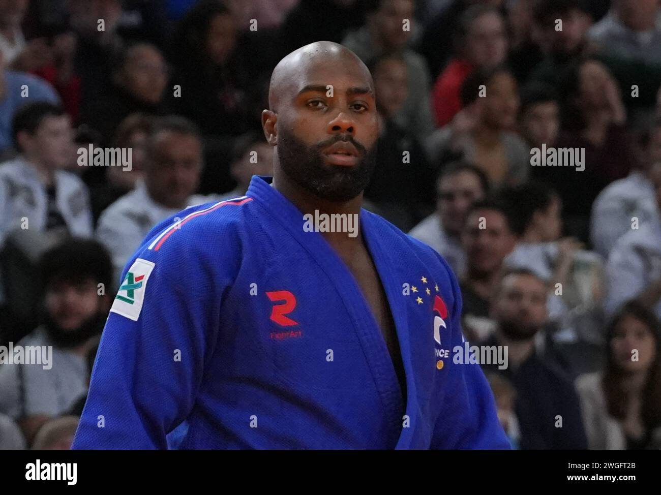 Paris, France. 04th Feb, 2024. Teddy Riner de France et KONE LOSSENI d