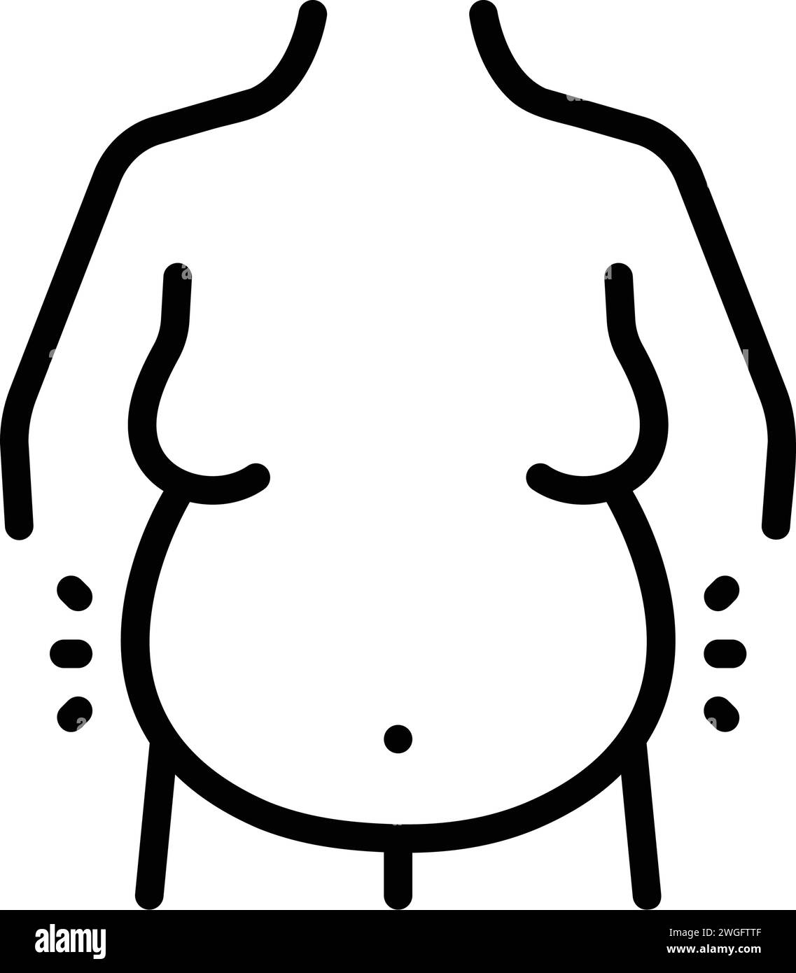 Icône pour ventre, estomac Illustration de Vecteur