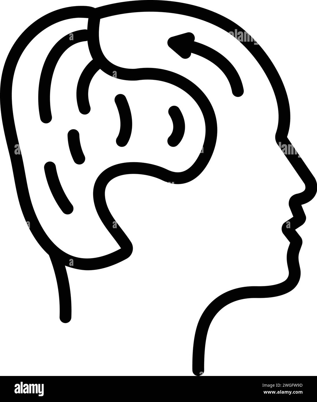 Icône pour les pertes, alzheimer Illustration de Vecteur