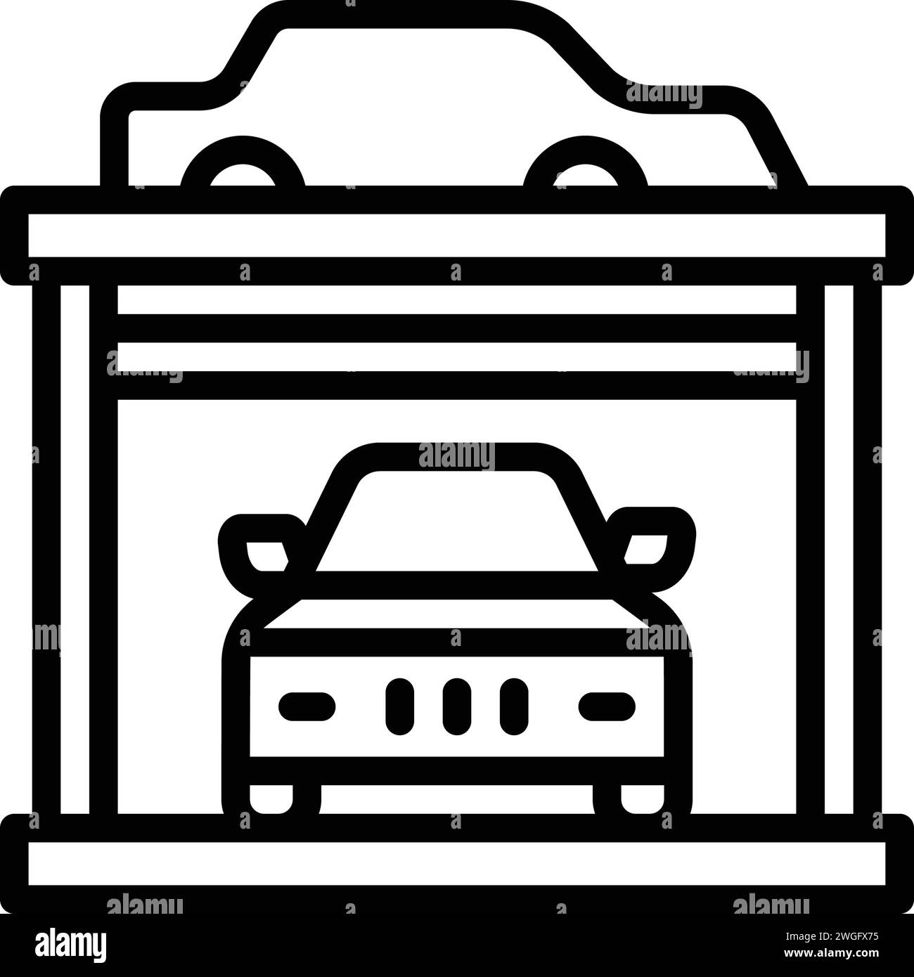 Icône pour garage, terminus Illustration de Vecteur