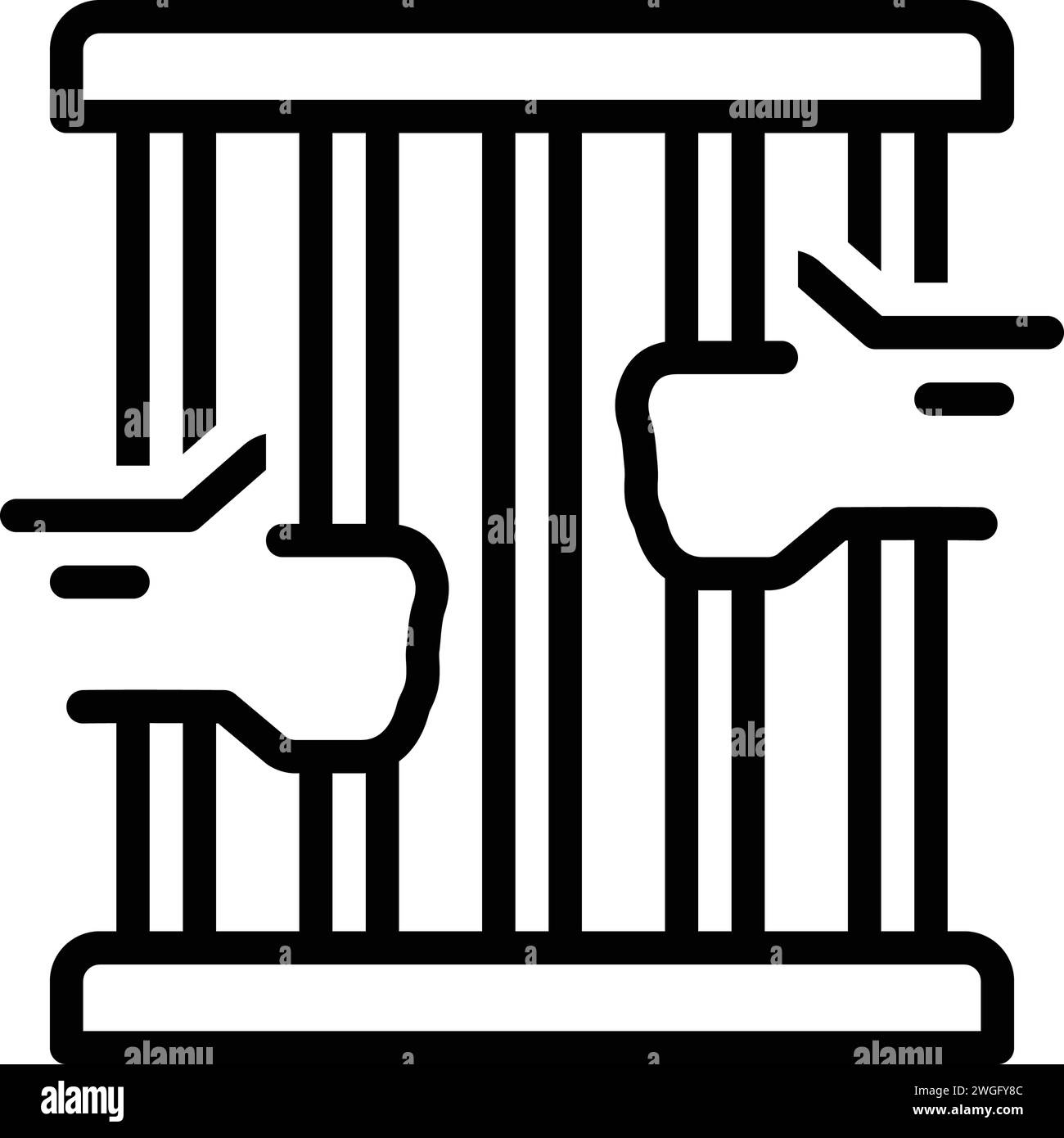 Icône pour prison, prison Illustration de Vecteur