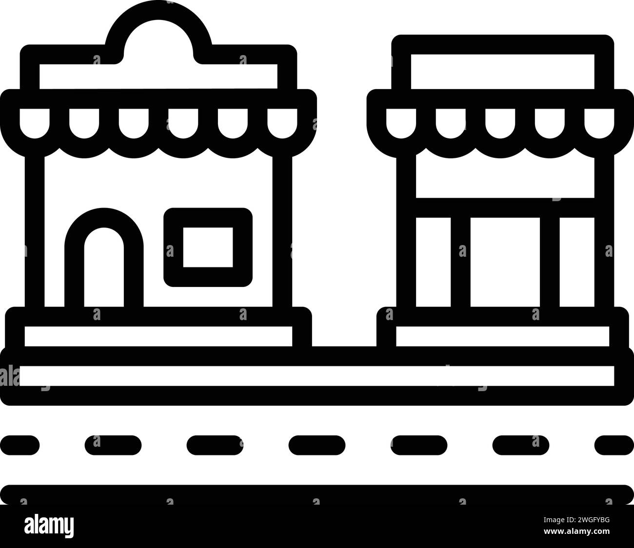 Icône pour les points de vente, marché Illustration de Vecteur