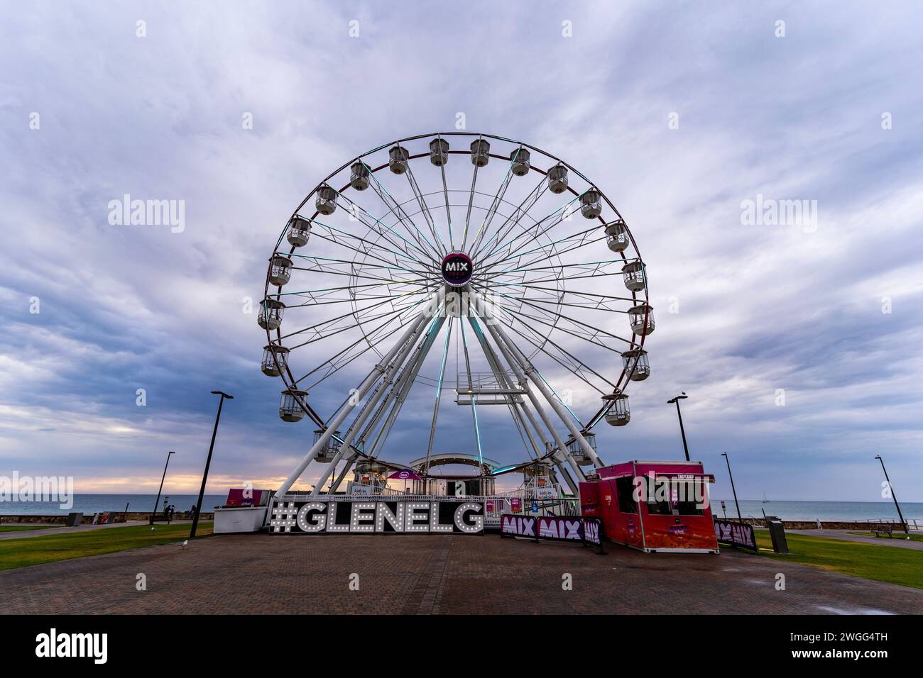 La roue Skyline à Glenelg. Adélaïde, Australie méridionale. Banque D'Images