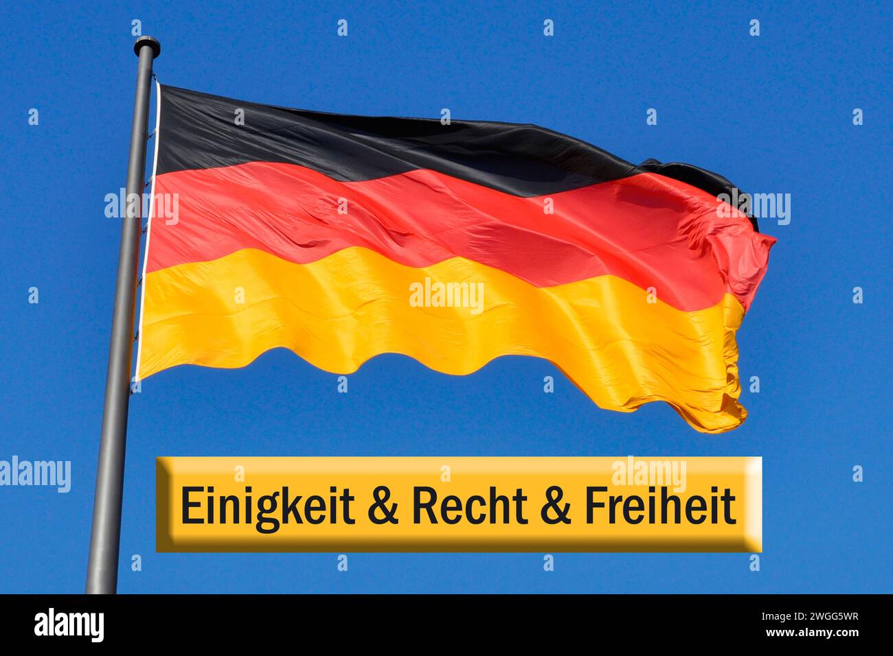 Deutschland Einigkeit Und Recht Und Freiheit Münze Deutschlandflagge mit Einigkeit und Recht und Freiheit