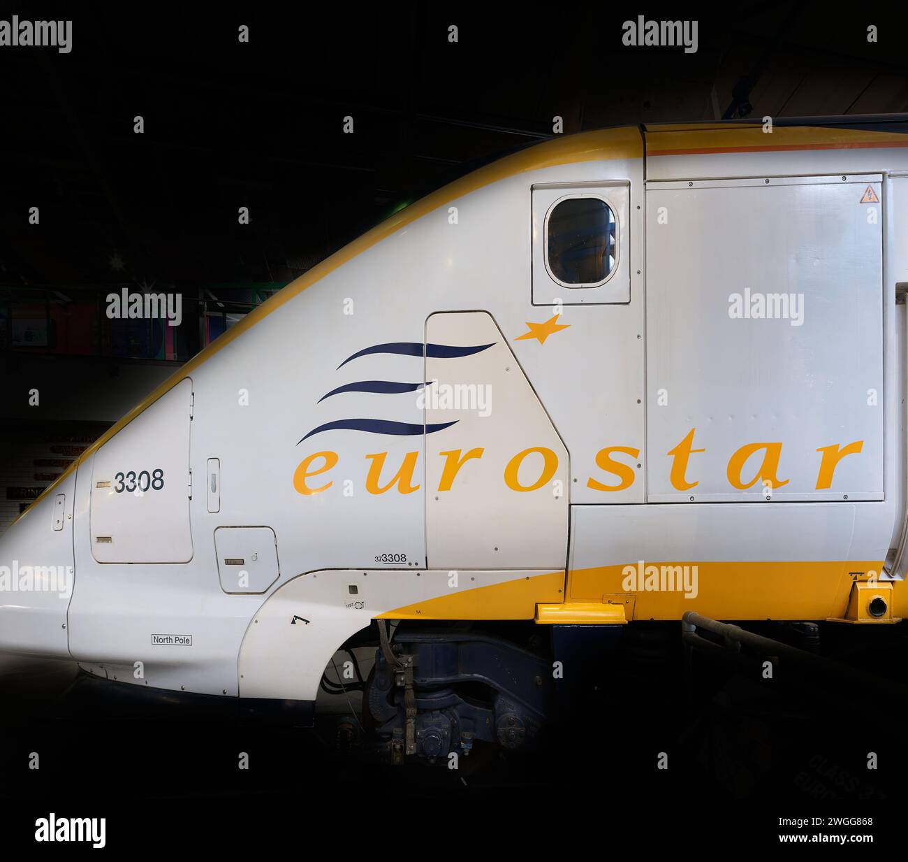 Moteur Eurostar ; musée ferroviaire, York, Angleterre. Banque D'Images