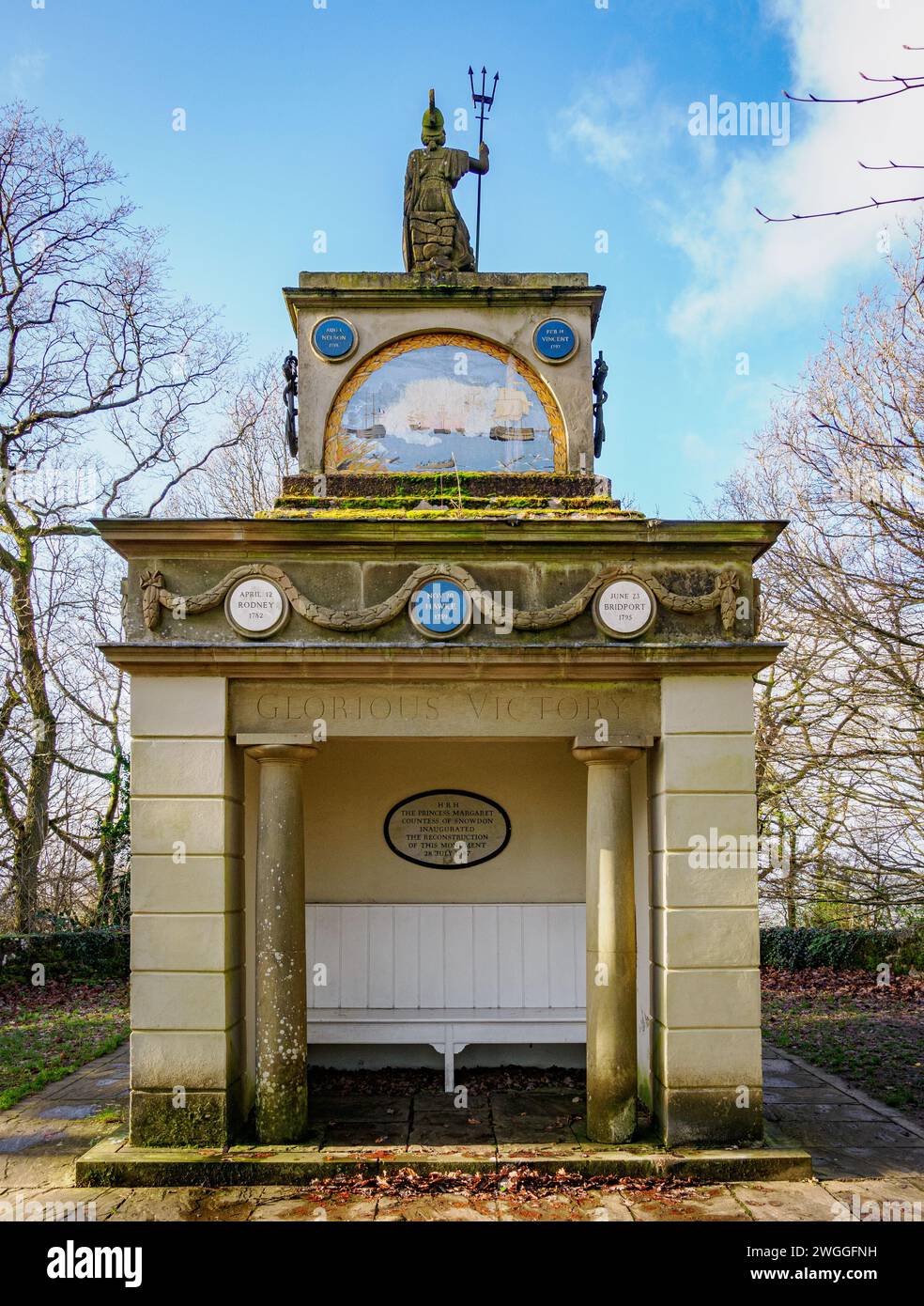 Le temple naval sur le Kymin au-dessus de Monmouth dans le sud du pays de Galles Royaume-Uni construit pour commémorer les victoires des nobles amiraux dans la marine contre France Espagne et Hollande Banque D'Images