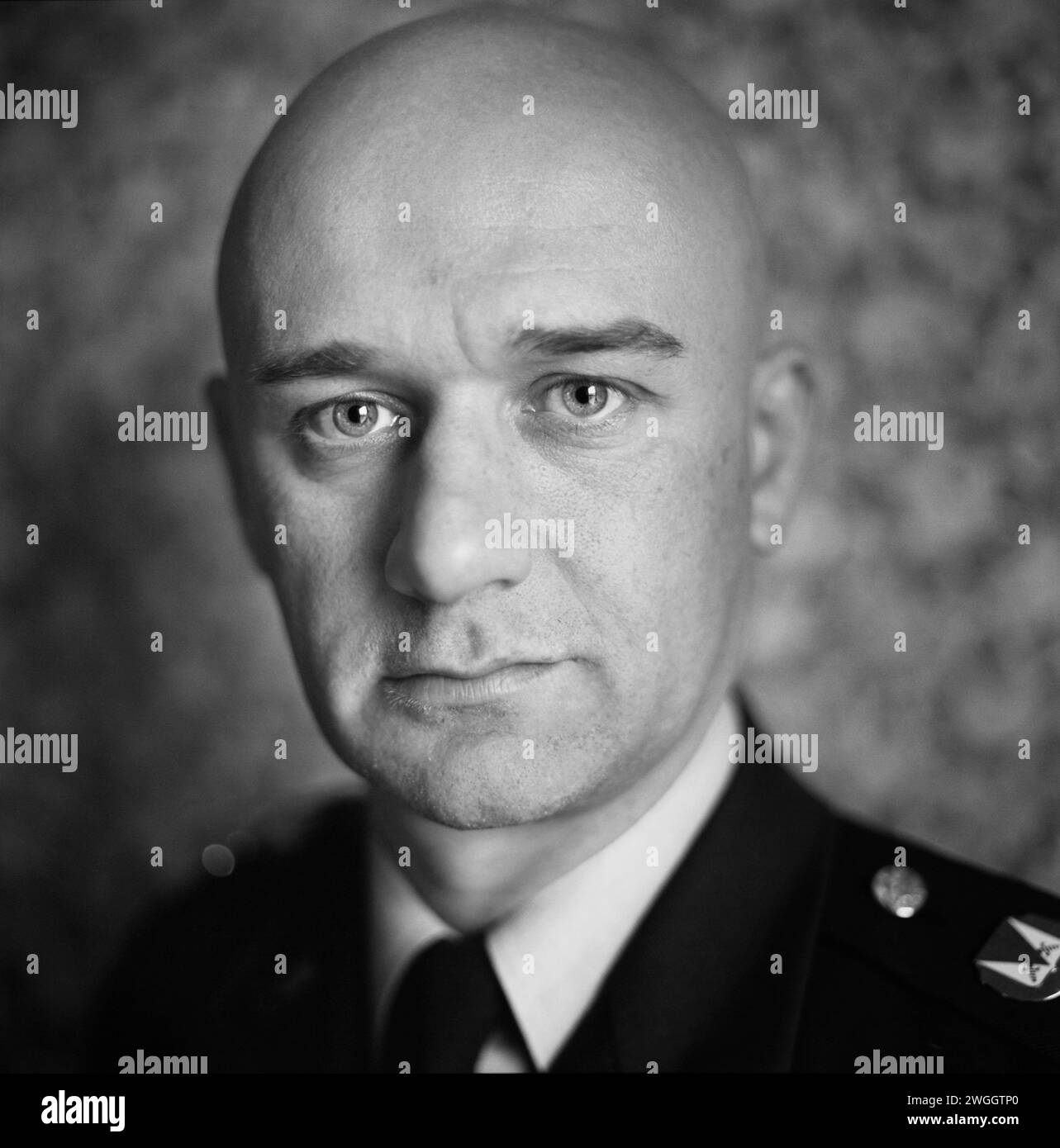Portrait d'un soldat des États-Unis, major de l'armée des États-Unis. Banque D'Images