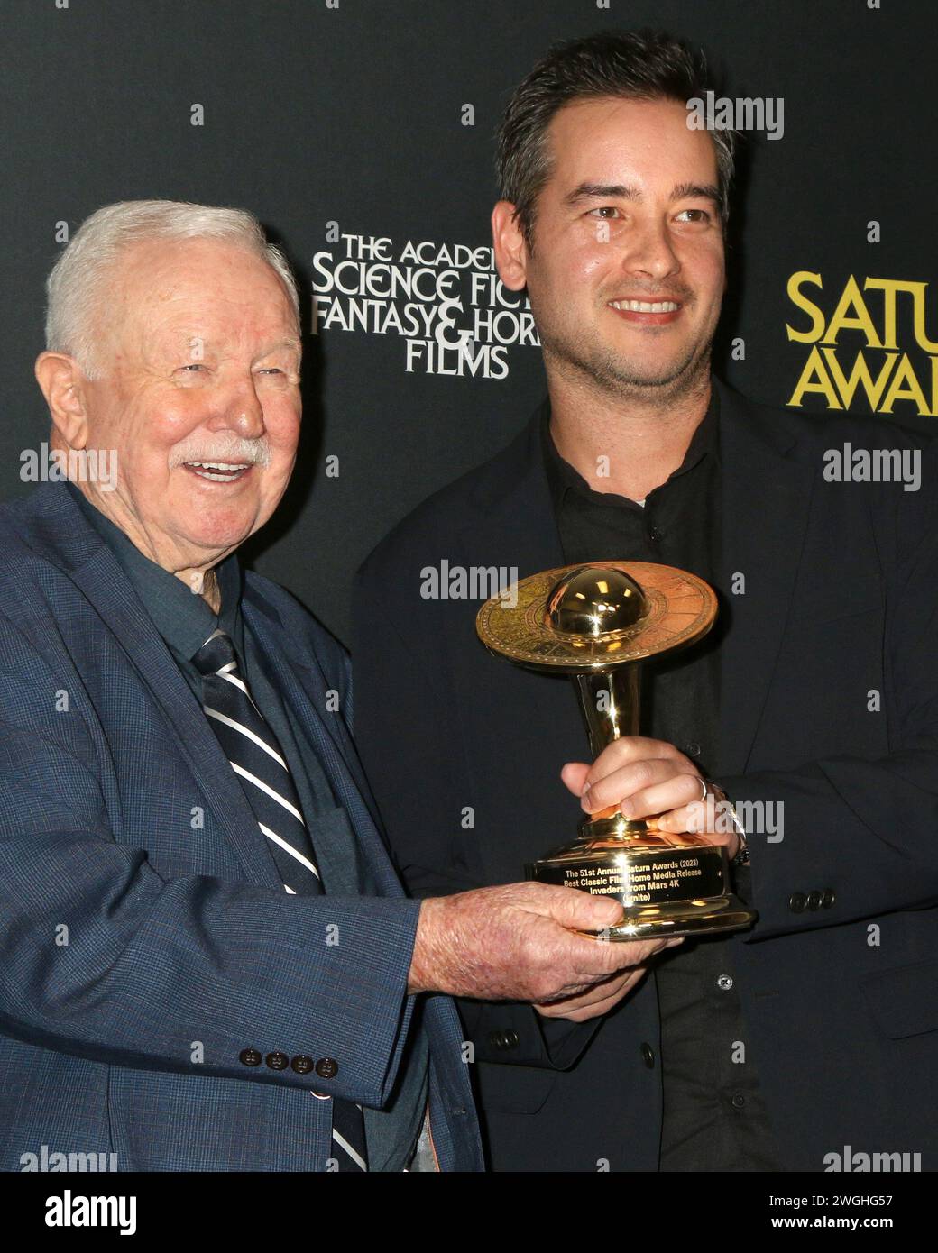 Burbank, États-Unis. 04th Feb, 2024. LOS ANGELES - 4 février : Jimmy Hunt, Jim Quan aux Saturn Awards 2024 au Burbank Convention Center le 4 février 2024 à Burbank, CA (photo de Katrina Jordan/Sipa USA) crédit : Sipa USA/Alamy Live News Banque D'Images