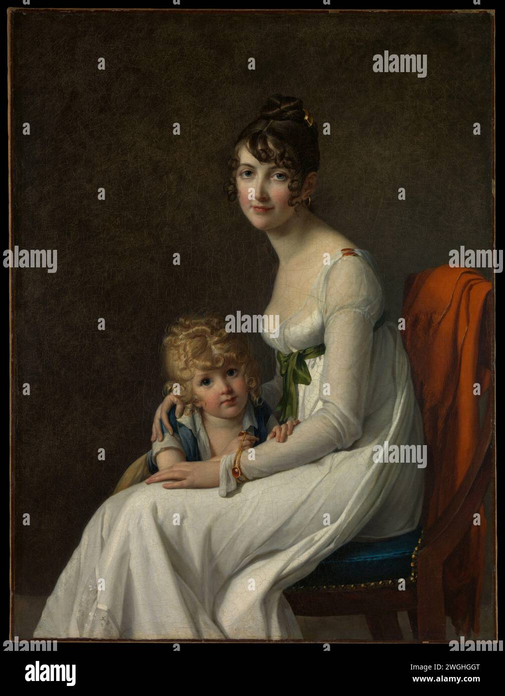 Madame Philippe Panon Desbassayns de Richemont (Jeanne Eglé Mourgue, 1778-1855) et son fils Eugène (1800-1859) Marie Guillelmine Benoist 1802 Banque D'Images