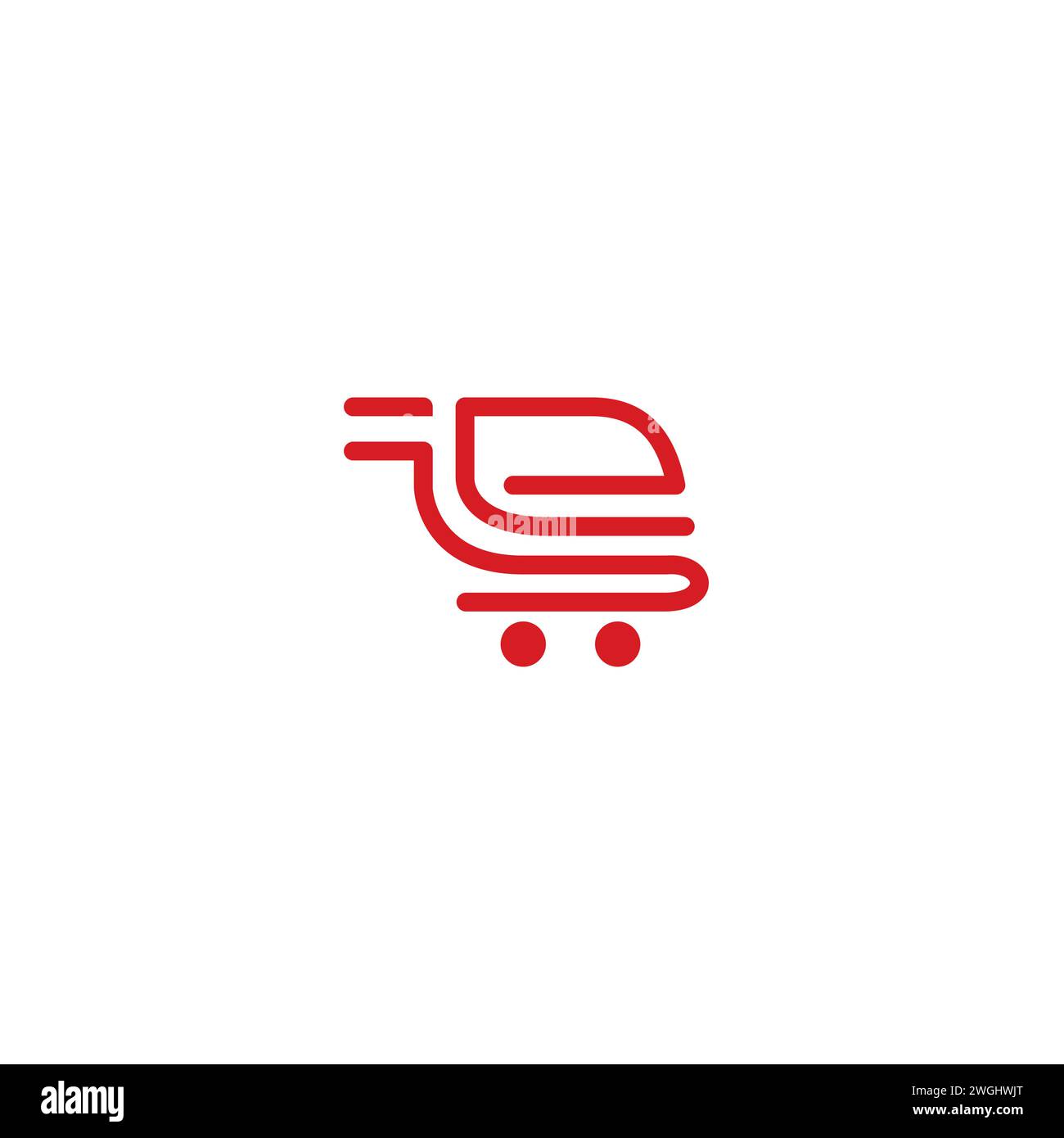 Lettre du panier E logo. Logo e-commerce Illustration de Vecteur